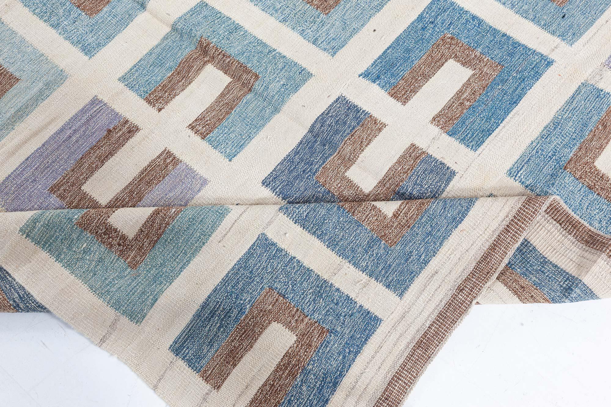 Hand-Woven Modern Swedish Flat Weave Rug by Doris Leslie Blau For Sale