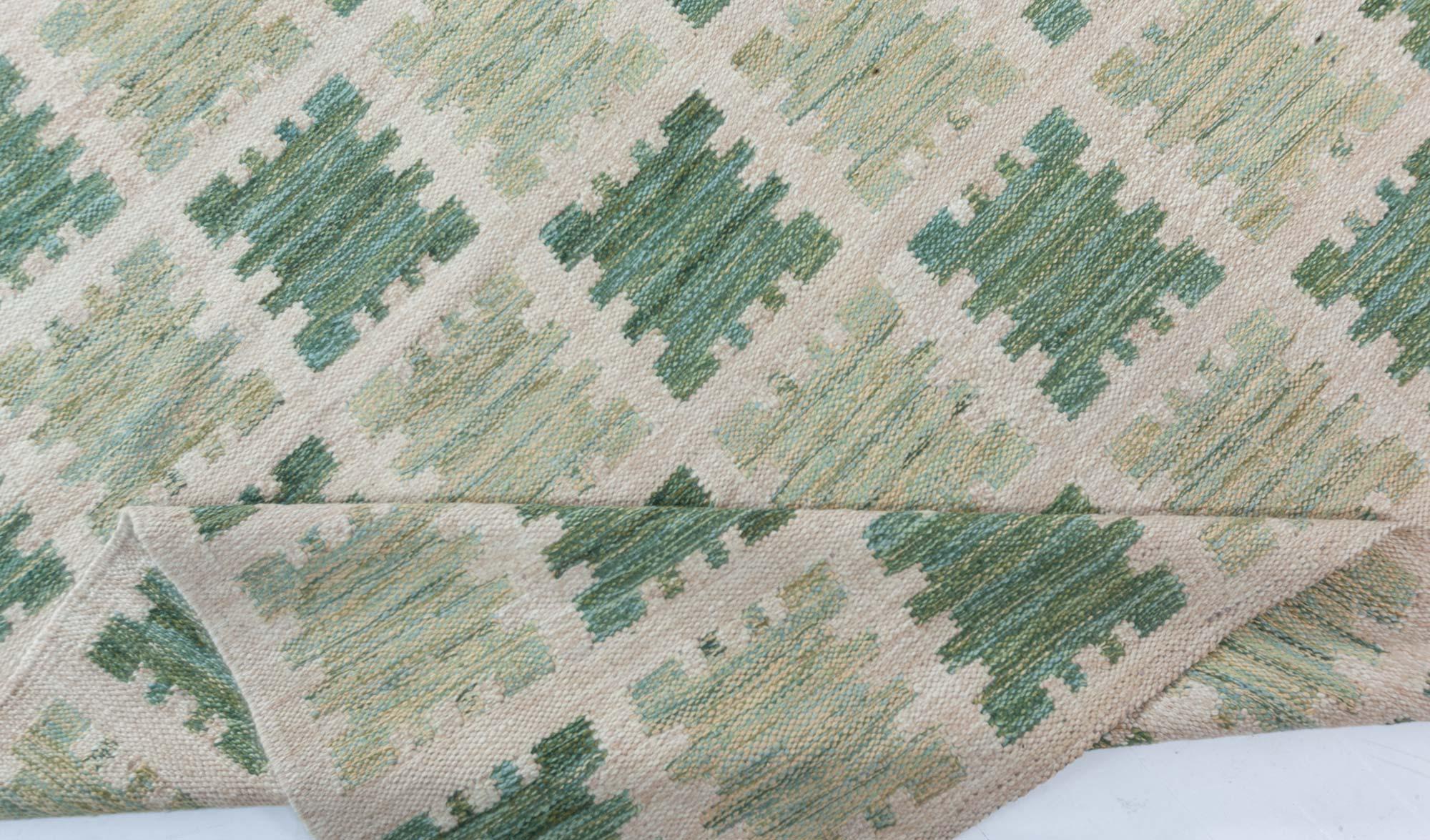 Modern Swedish Flat Weave Rug by Doris Leslie Blau (Handgewebt) im Angebot