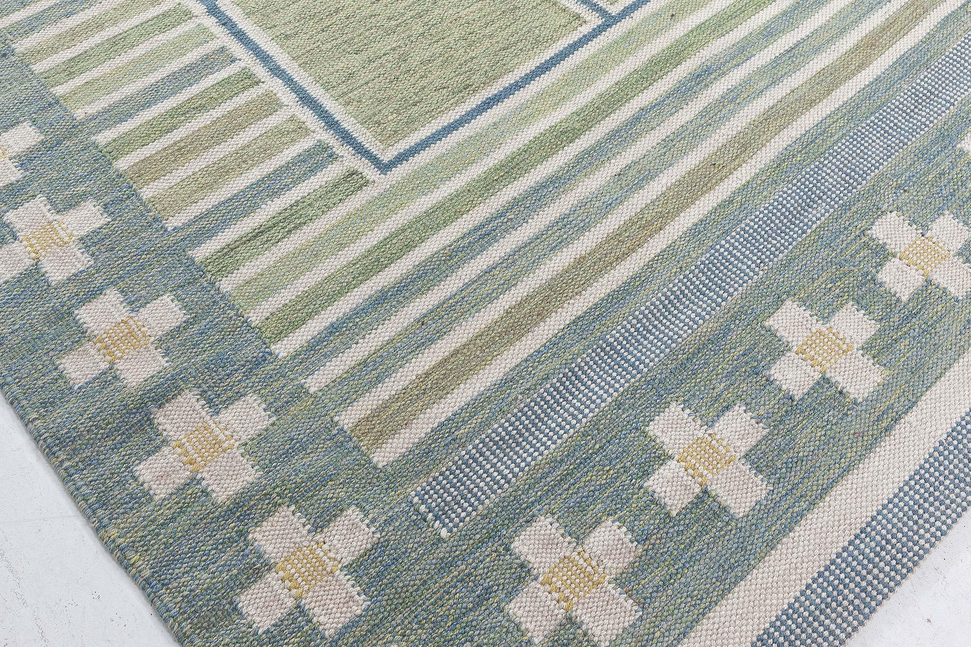 Contemporary Modern Swedish Flat Weave Rug by Doris Leslie Blau For Sale