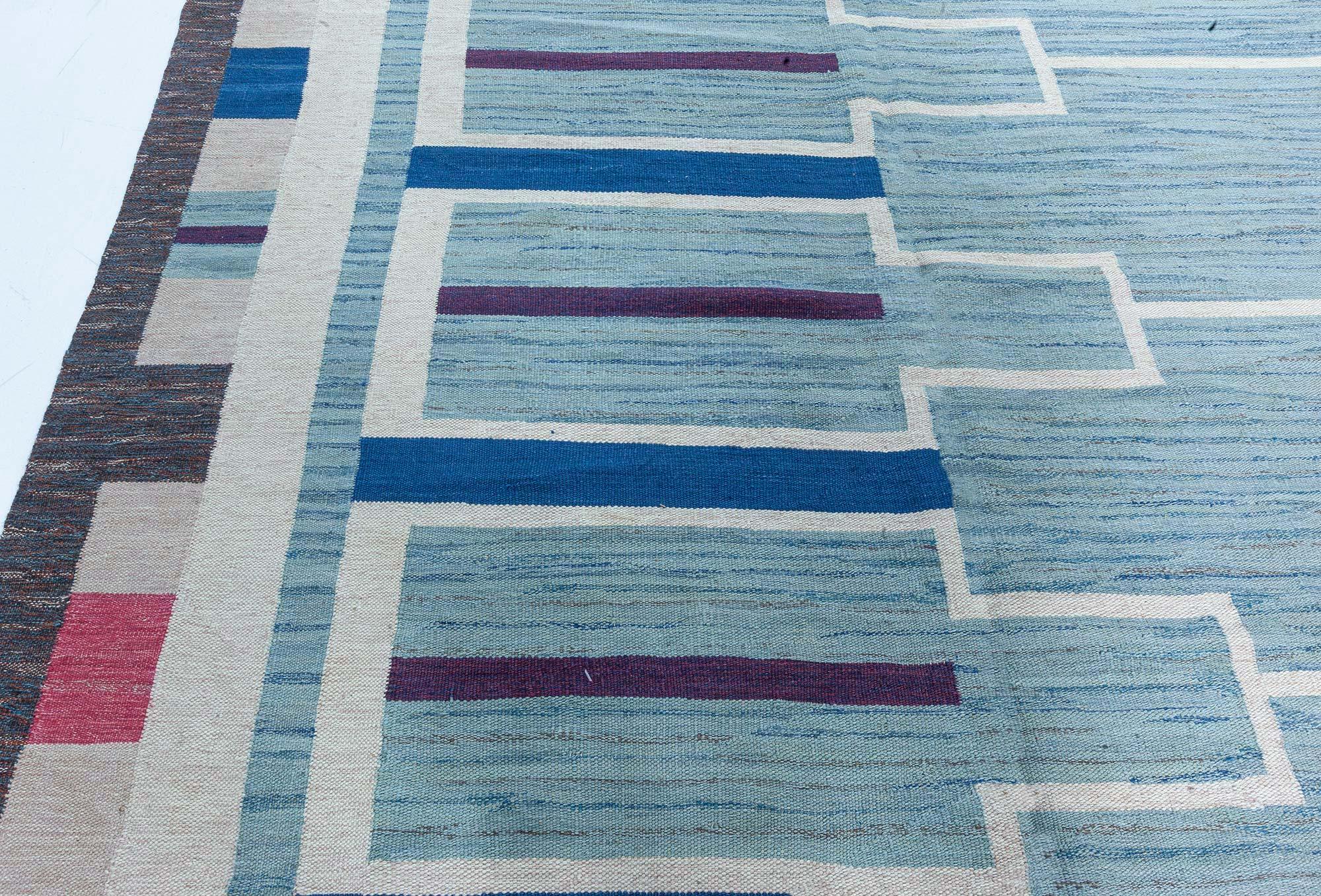 Contemporary Modern Swedish Flat Weave Rug by Doris Leslie Blau
