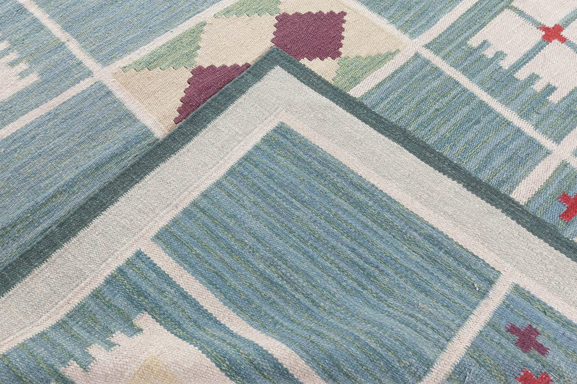 Modern Swedish Flat Weave Rug by Doris Leslie Blau For Sale 1
