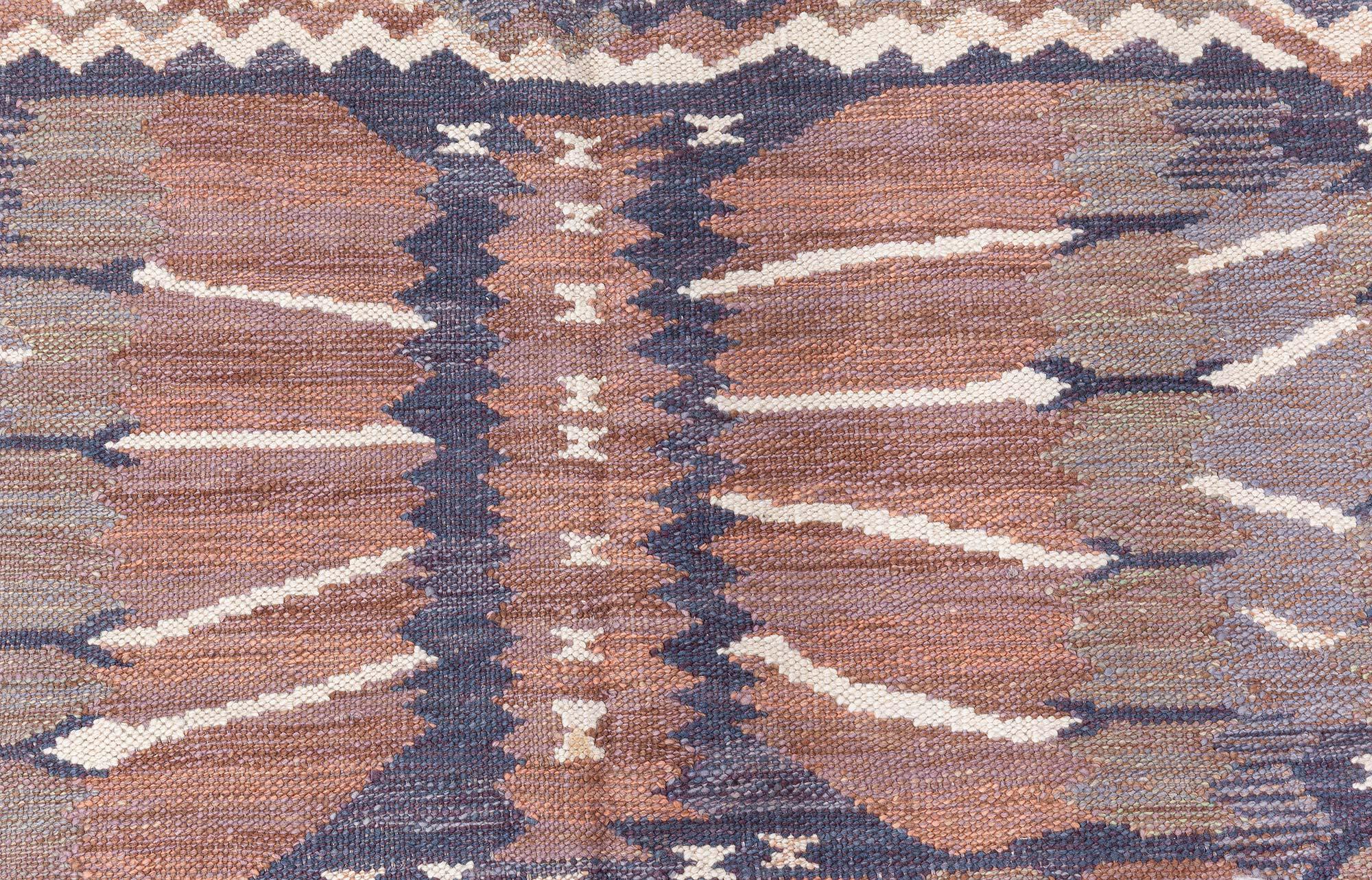 Wool Modern Swedish Flat Weave Rug by Doris Leslie Blau For Sale