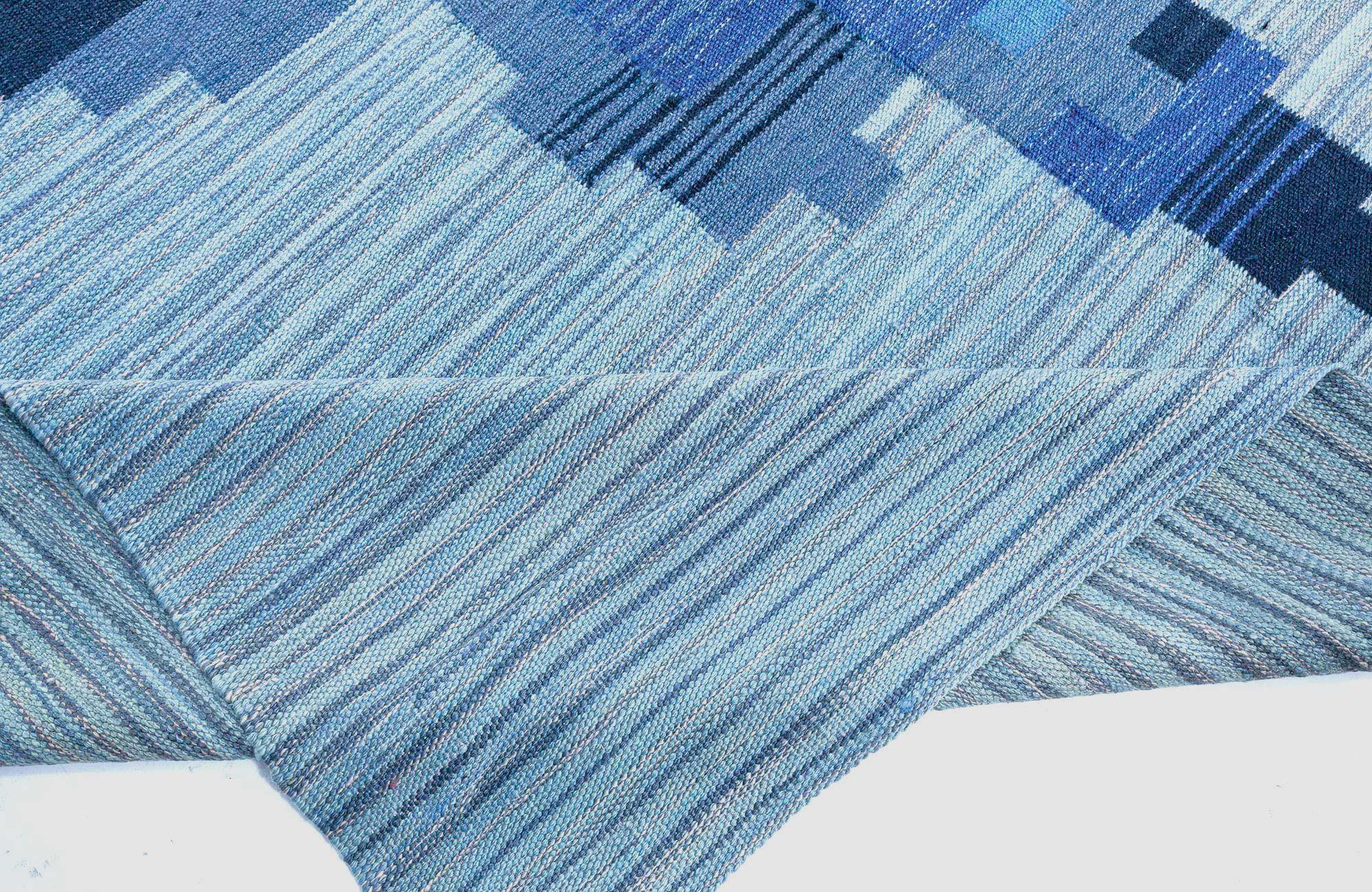 Wool Modern Swedish Flat Weave Rug by Doris Leslie Blau For Sale