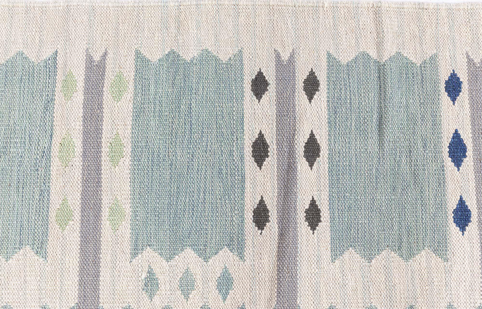 Wool Modern Swedish Flat Weave Rug by Doris Leslie Blau For Sale