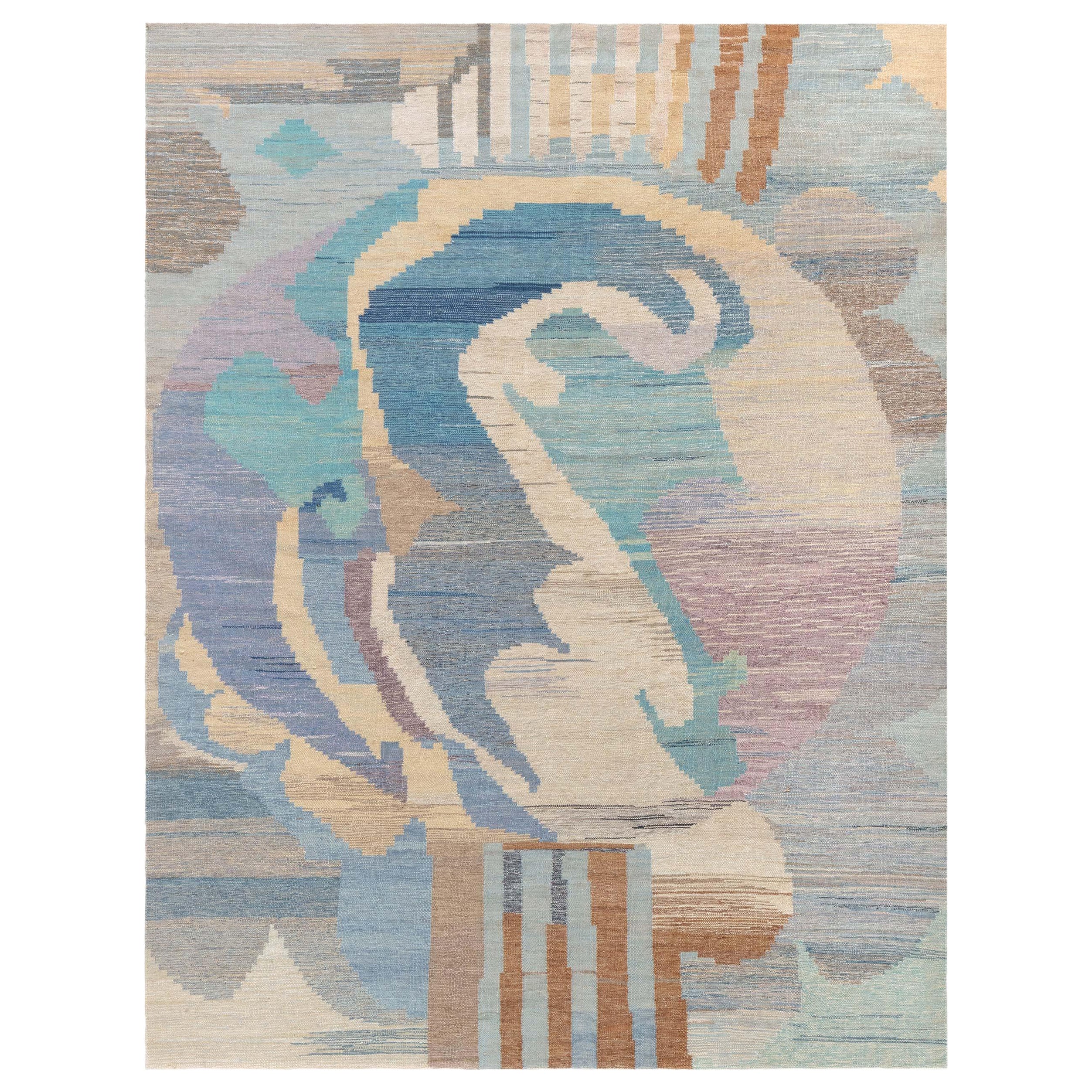 Moderner schwedischer Flachgewebe-Teppich von Doris Leslie Blau