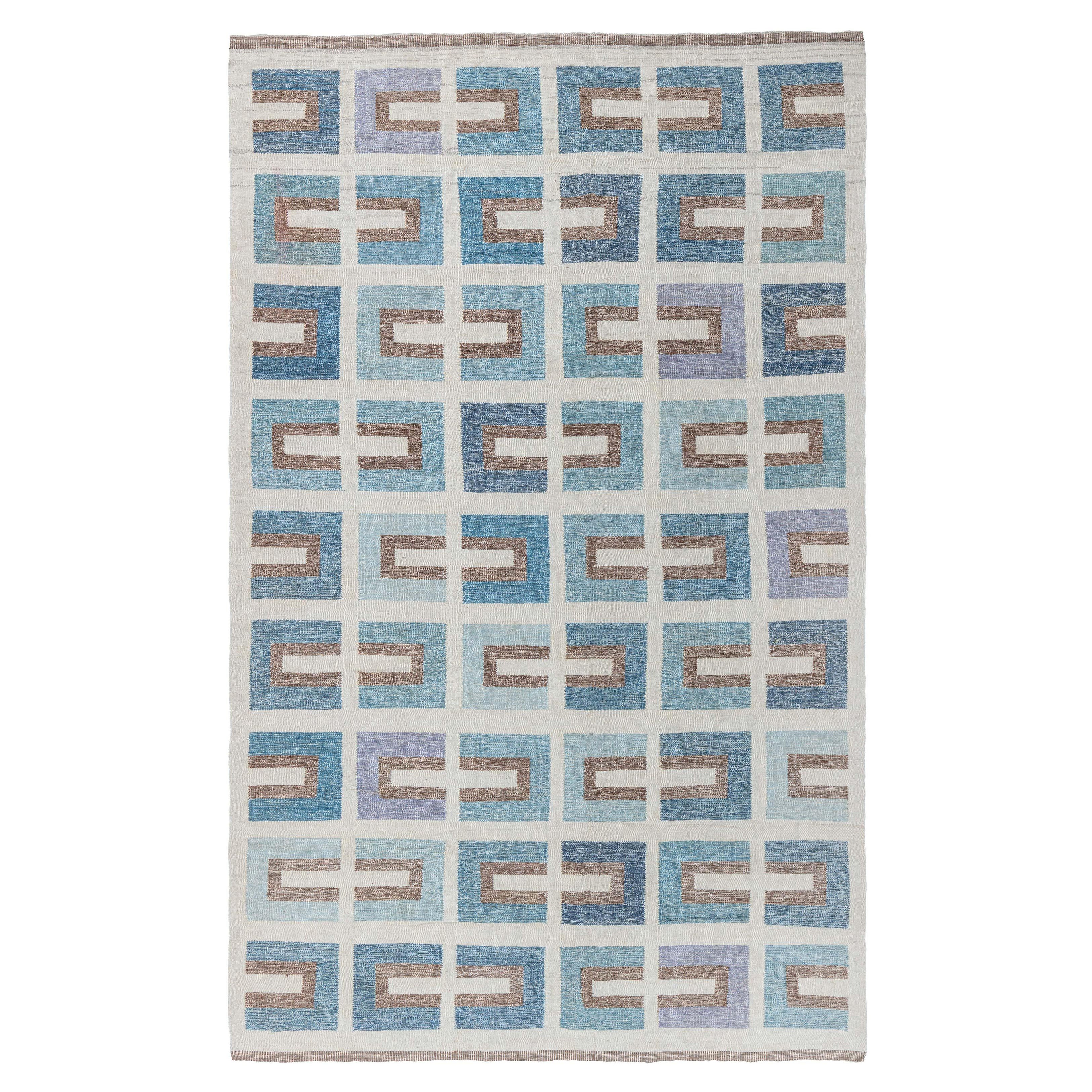Tapis moderne suédois à tissage plat de Doris Leslie Blau