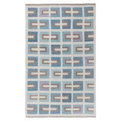 Modern Swedish Flat Weave Rug by Doris Leslie Blau