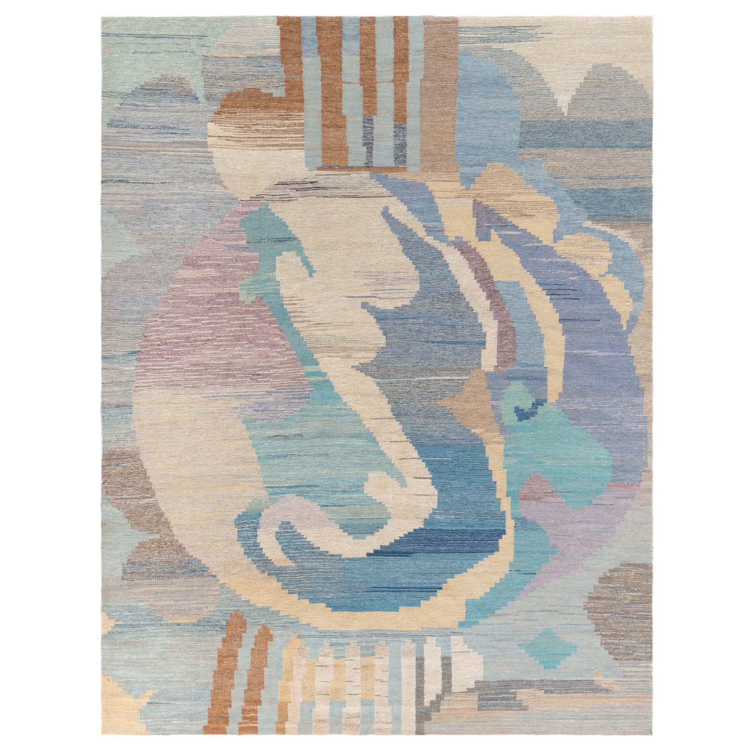 Modern Swedish Flat Weave Rug by Doris Leslie Blau For Sale