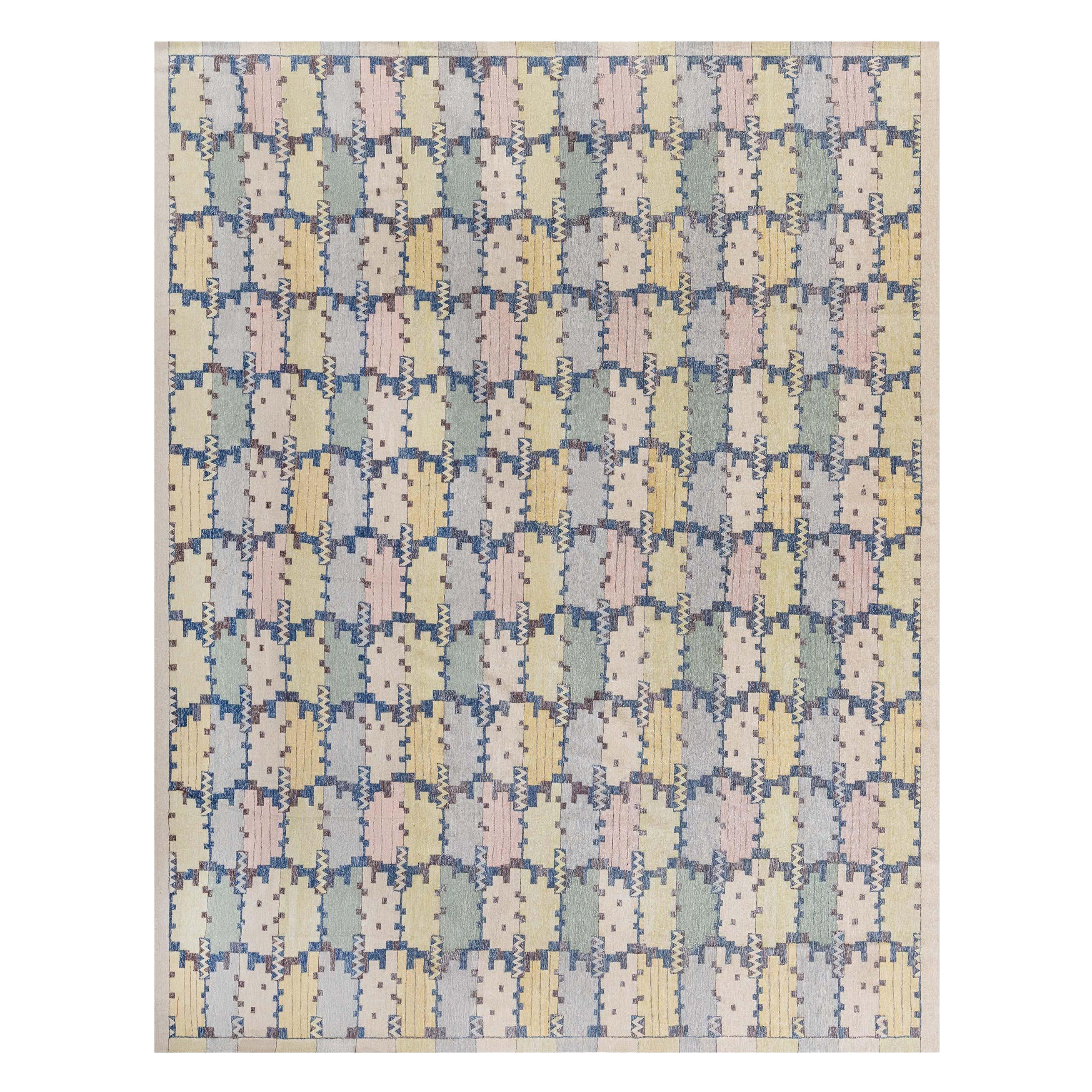 Tappeto moderno svedese a trama piatta di Doris Leslie Blau