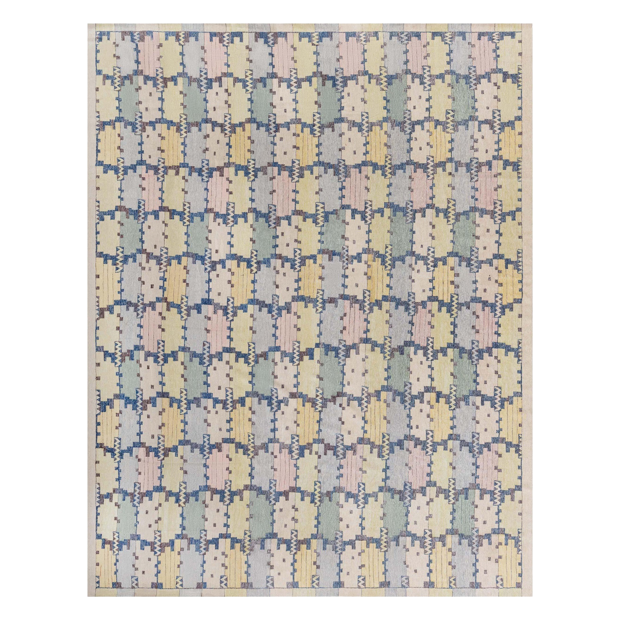Modern Swedish Flat Weave Rug by Doris Leslie Blau For Sale
