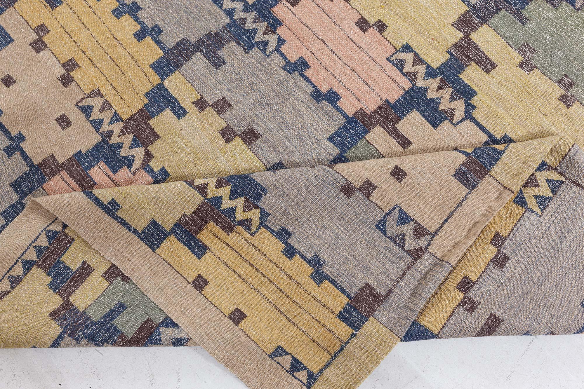 Contemporary Modern Swedish Flat Weave Rug