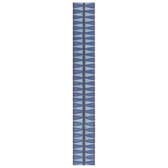 Moderner schwedischer Flachgewebe-Läufer (Rahmen) Doris Leslie Blau