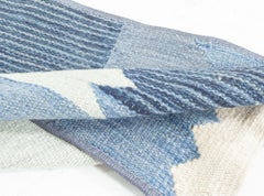 Modern Swedish Flat-Weave Wool Fragment Runner by Doris Leslie Blau