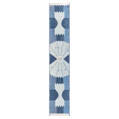 Modern Swedish Flat-Weave Wool Fragment Runner by Doris Leslie Blau