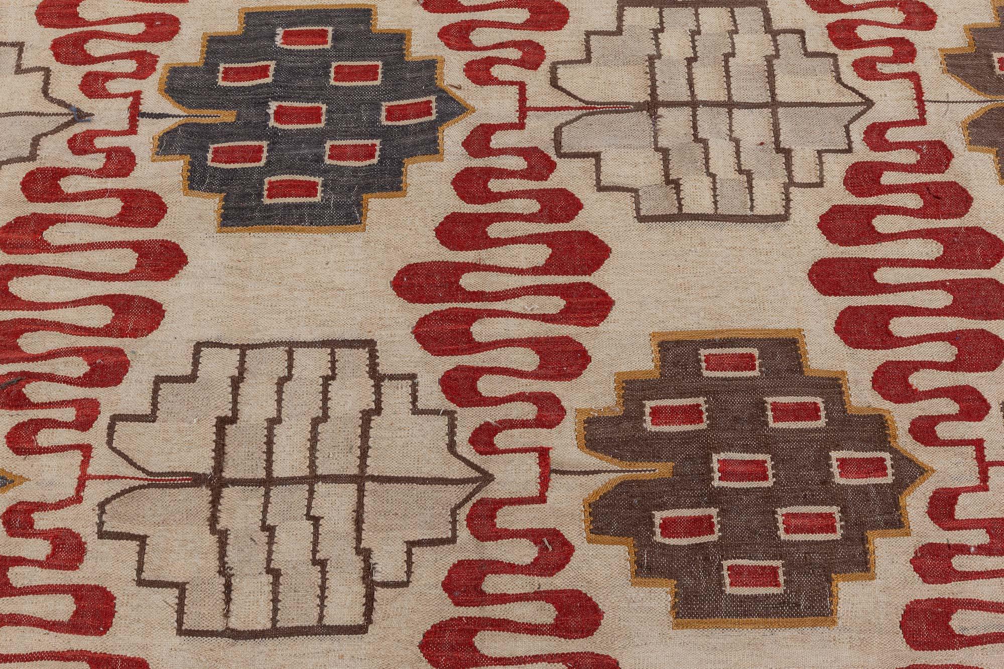 Modern Swedish Flat Weave Wool Rug by Doris Leslie Blau
Size: 6'4