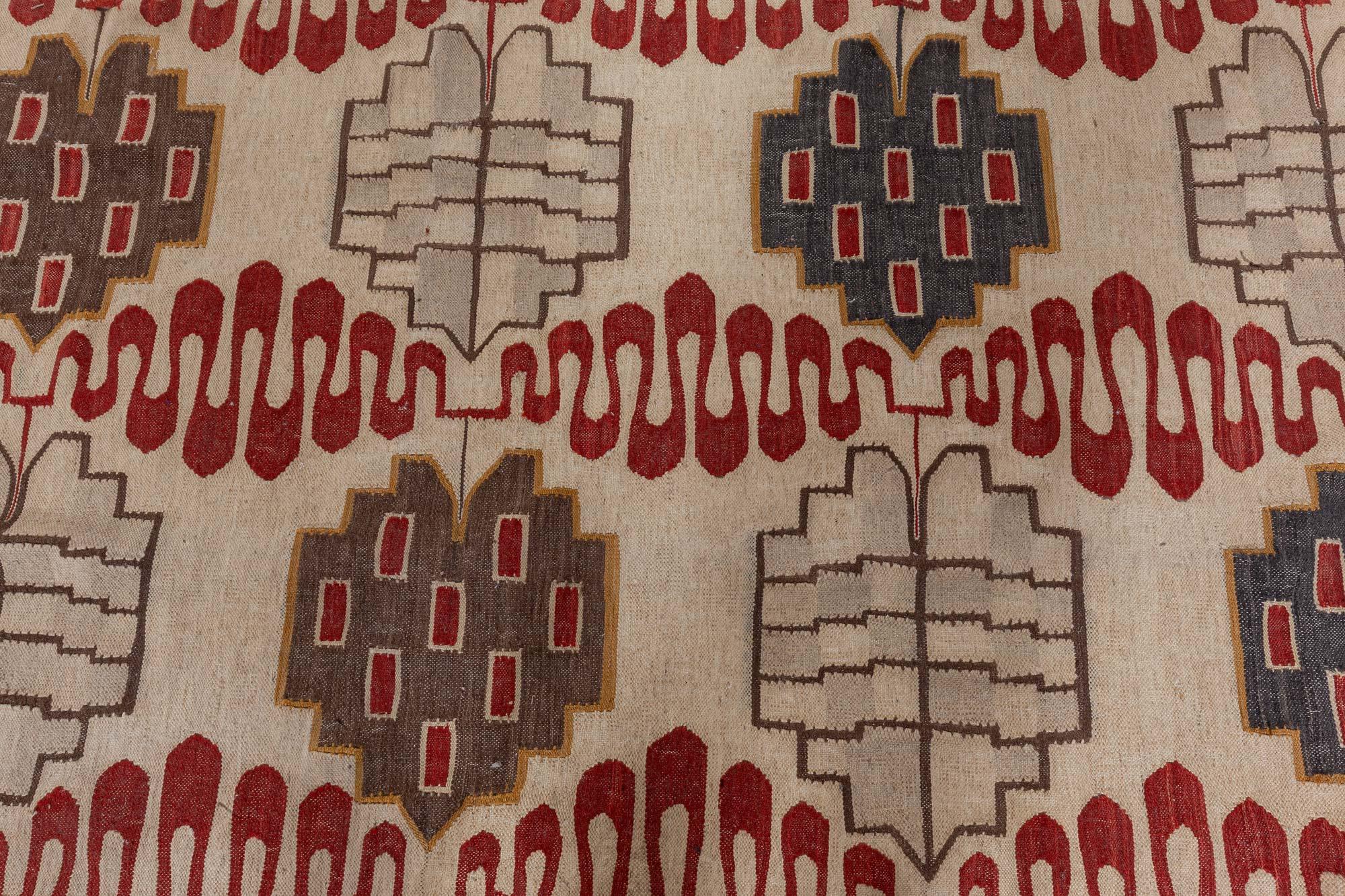 Moderner schwedischer flachgewebter wollteppich von Doris Leslie Blau im Zustand „Neu“ im Angebot in New York, NY