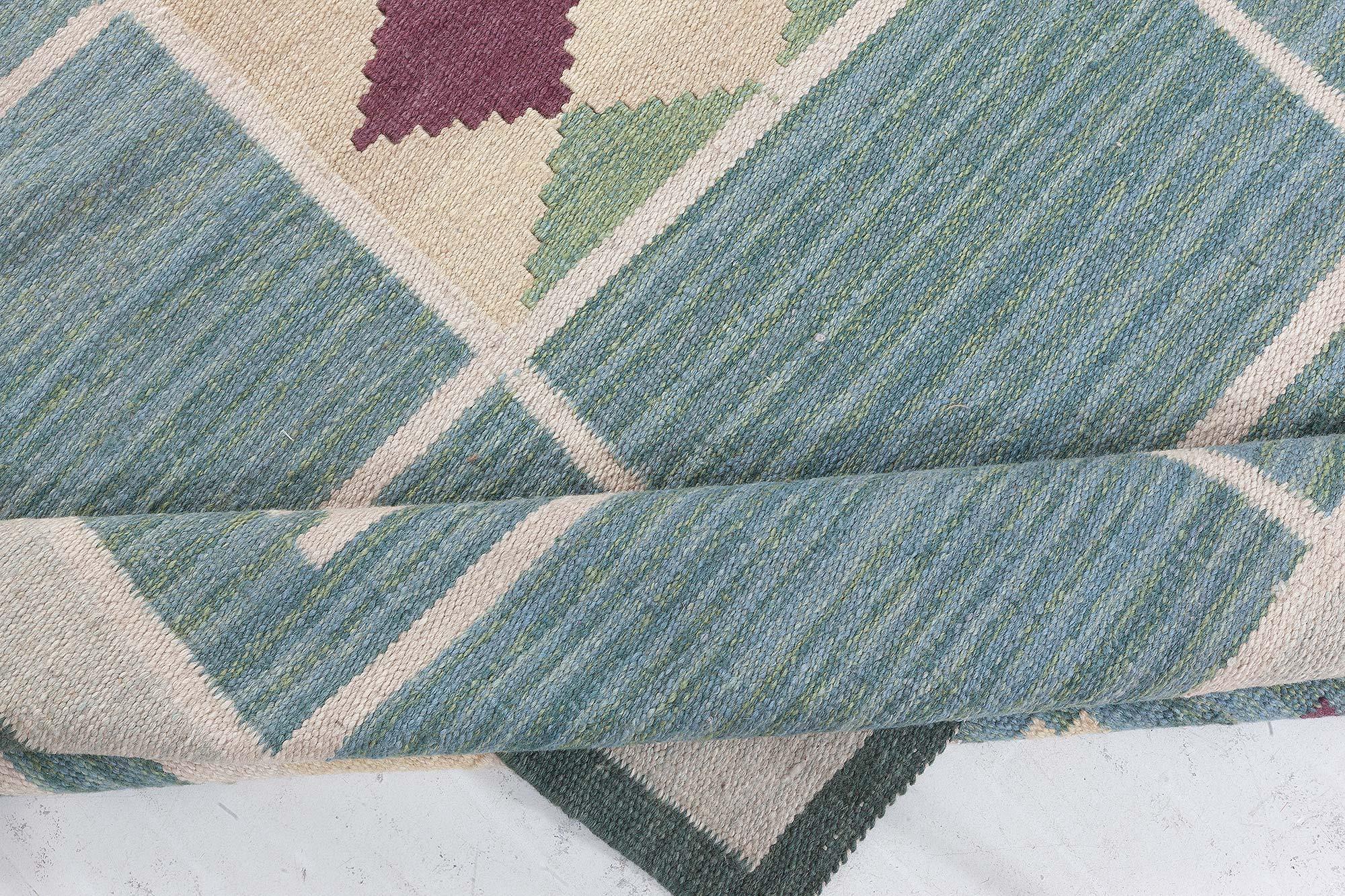 Modern Swedish Flat Weave Wool Rug by Doris Leslie Blau For Sale 1