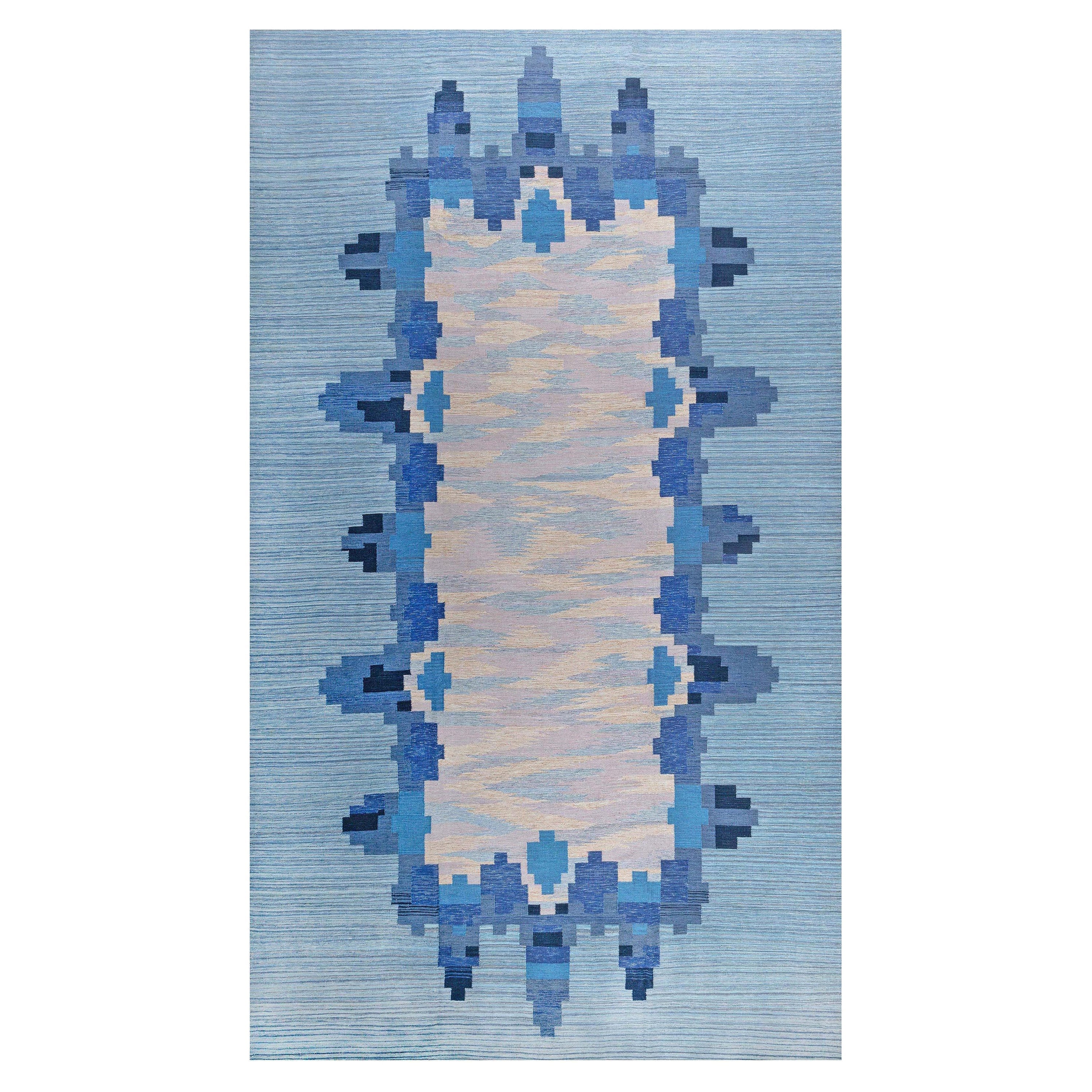 Modern Swedish Flat Weave Wool Rug by Doris Leslie Blau