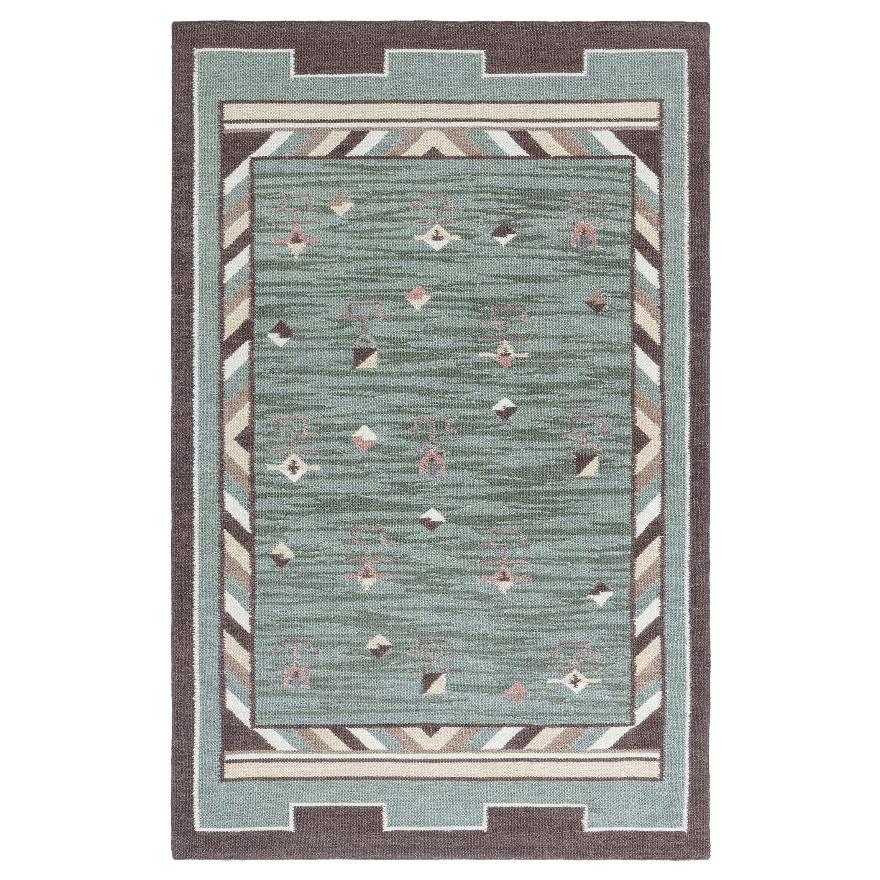 Modern Swedish Flat Weave Wool Rug by Doris Leslie Blau