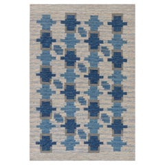 Moderner schwedischer flachgewebter wollteppich von Doris Leslie Blau