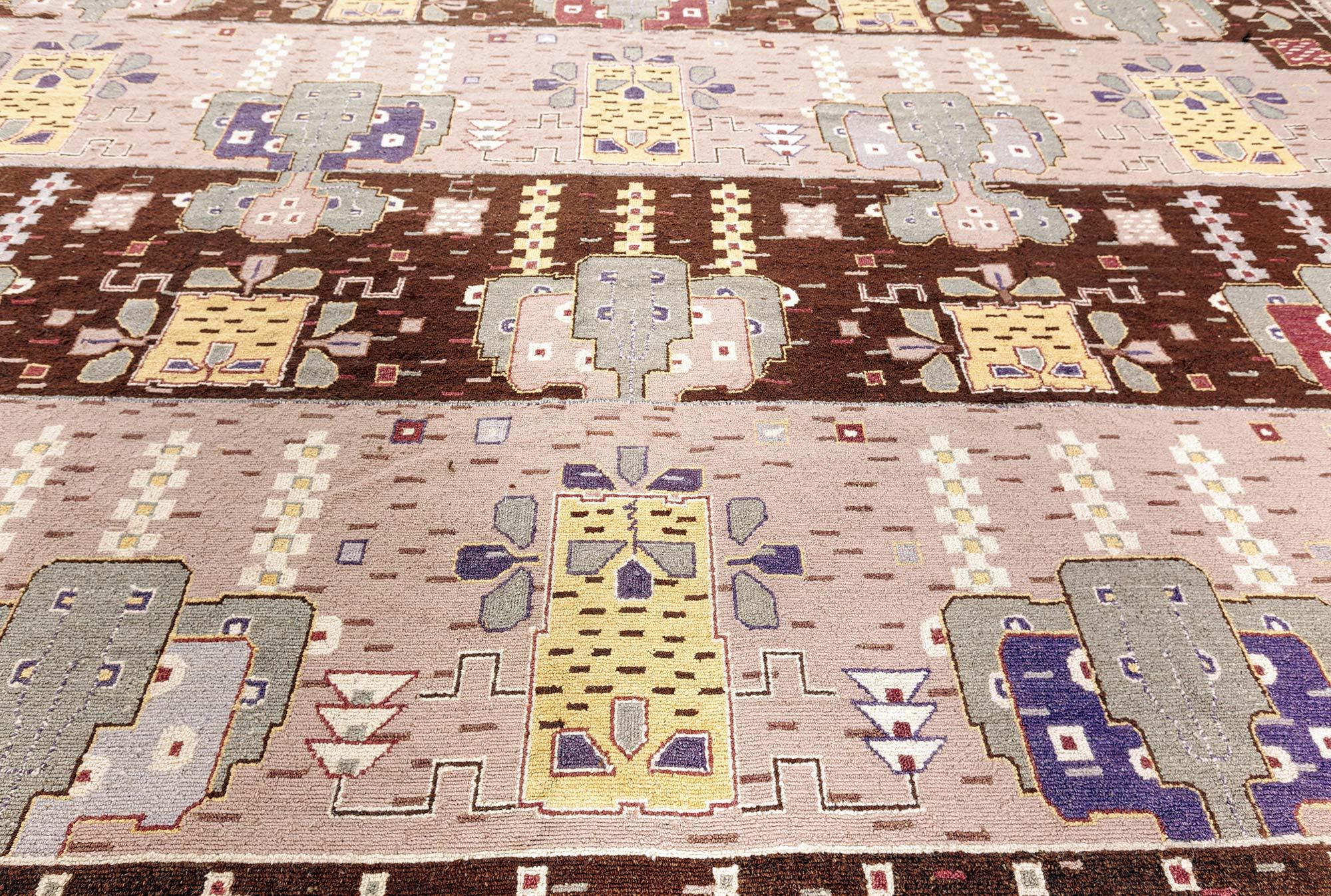 Hand-Knotted Modern Swedish Flossa Pile Rug by Doris Leslie Blau For Sale