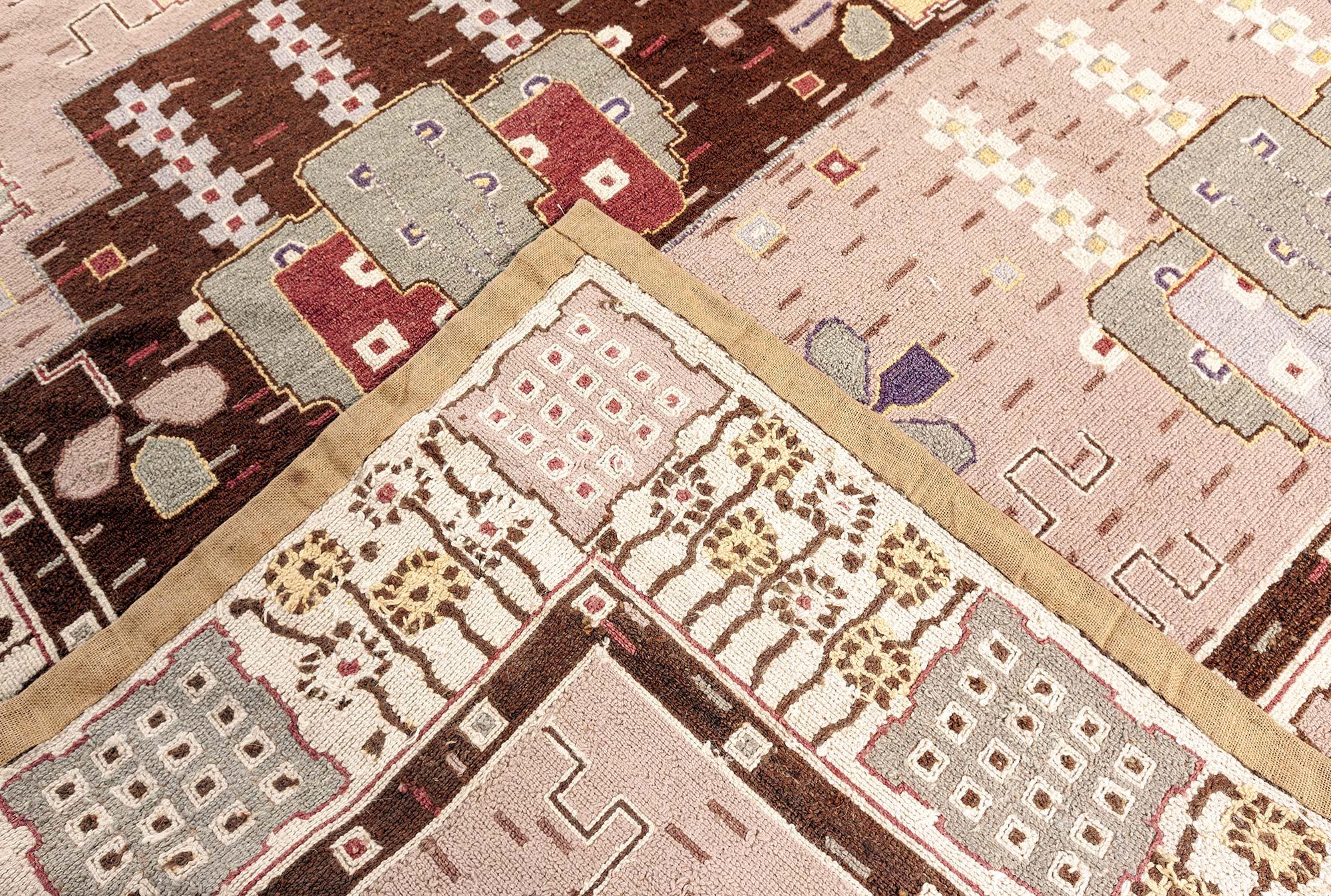 Contemporary Modern Swedish Flossa Pile Rug by Doris Leslie Blau For Sale