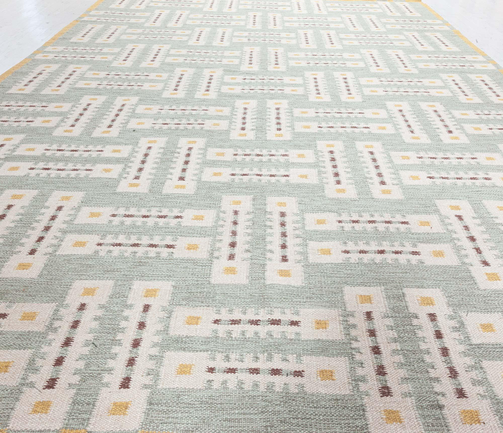 Tappeto moderno svedese a trama piatta e geometrica di Doris Leslie Blau In condizioni Nuovo in vendita a New York, NY