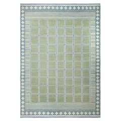 Alfombra sueca moderna de lana de tejido plano geométrico de Doris Leslie Blau