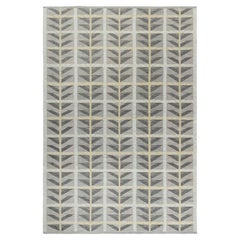 Modern Swedish Geometric Flat Weave Wool Rug by Doris Leslie Blau