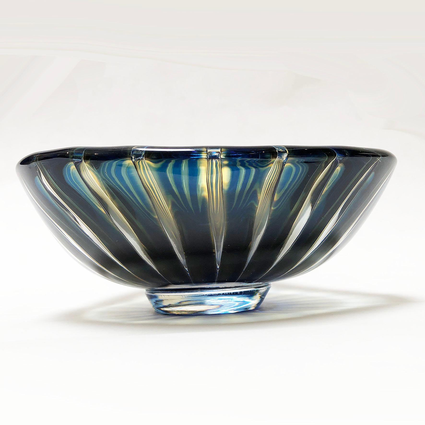 Modern Swedish Glass Edwin Ohrstrom for Orrefors In Excellent Condition In Los Angeles, CA