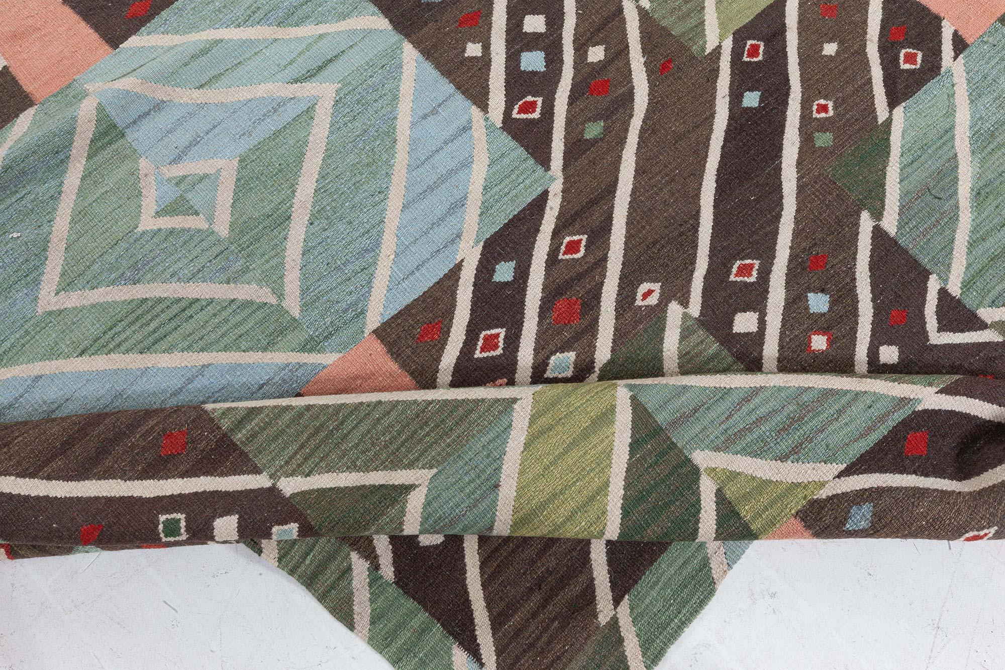 XXI secolo e contemporaneo Tappeto geometrico moderno svedese Greene & Greene in vendita