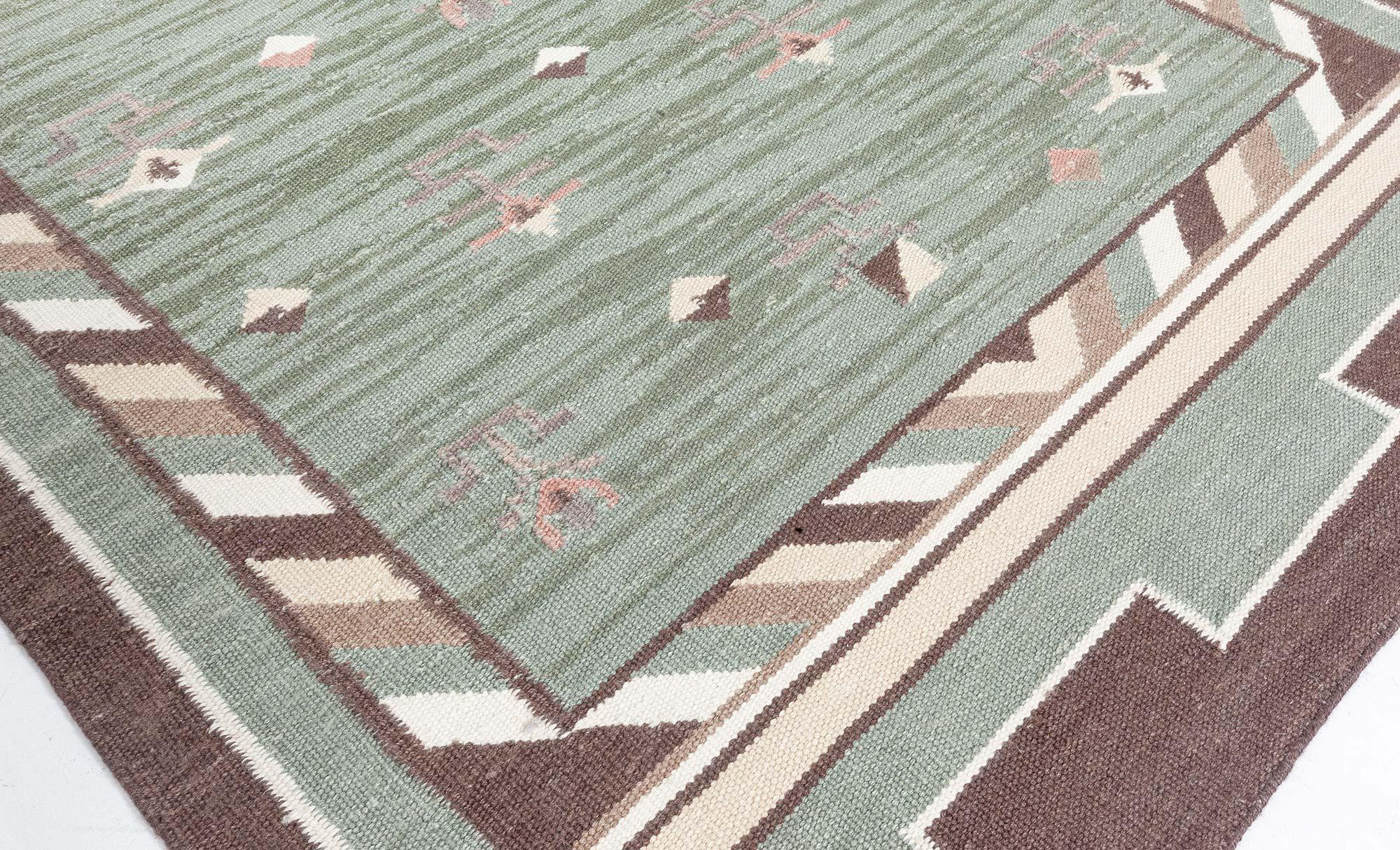 Moderner schwedisch inspirierter Flachgewebe-Teppich von Doris Leslie Blau (Skandinavische Moderne) im Angebot