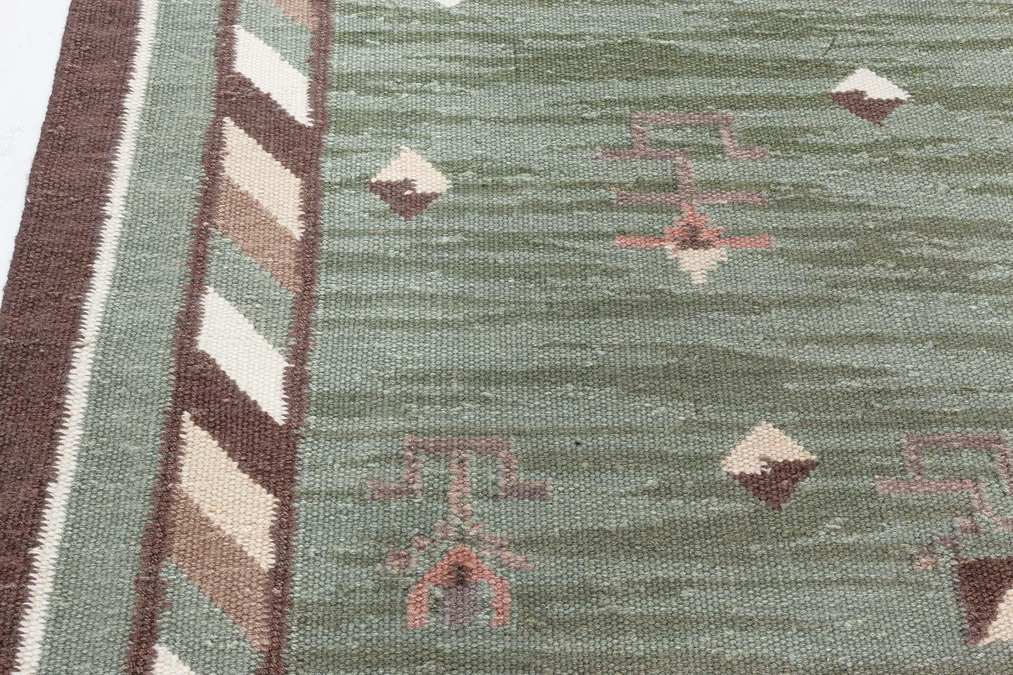 Moderner schwedisch inspirierter Flachgewebe-Teppich von Doris Leslie Blau (Asiatisch) im Angebot
