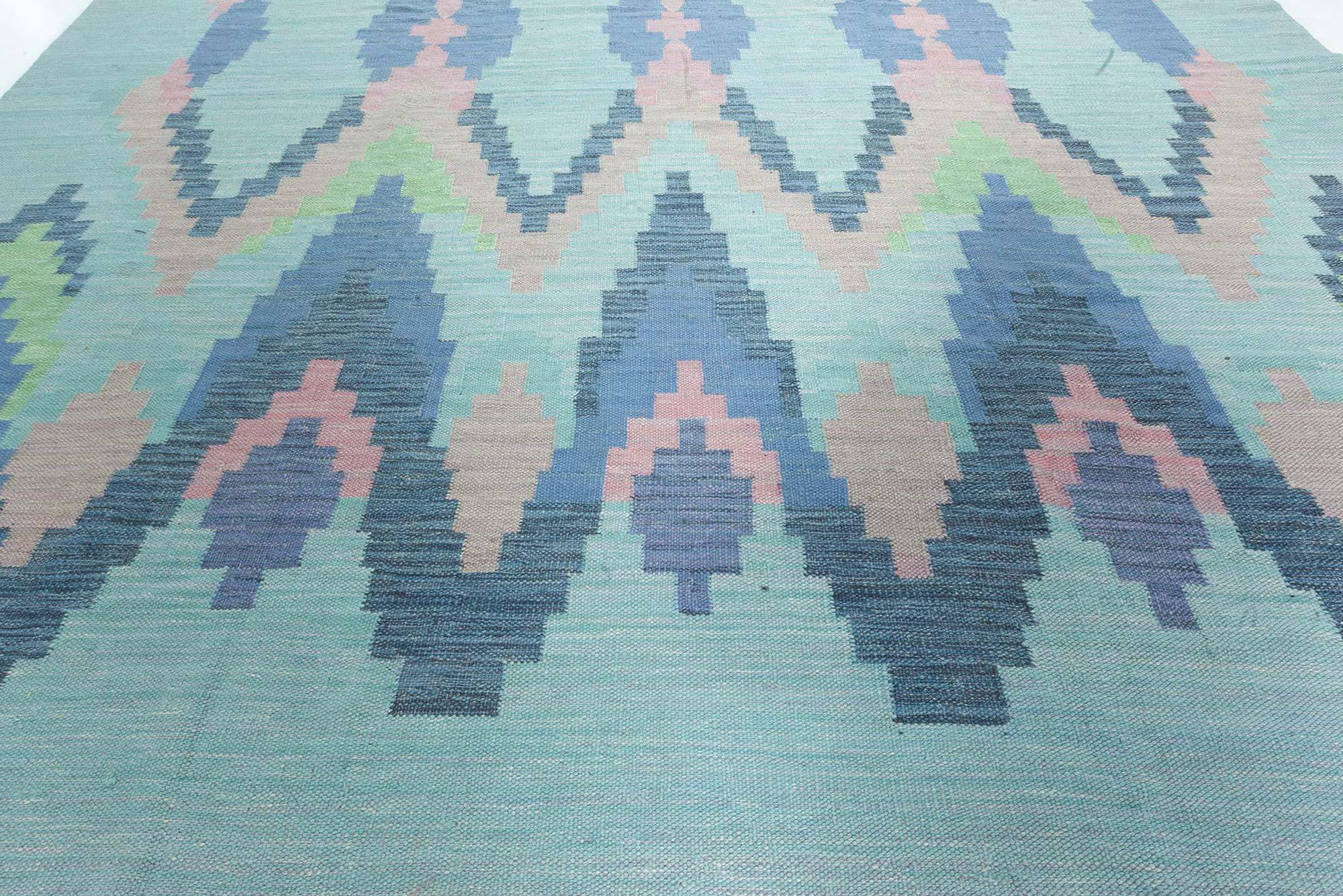 Asiatique Tapis à armure plate d'inspiration suédoise moderne par Doris Leslie Blau en vente