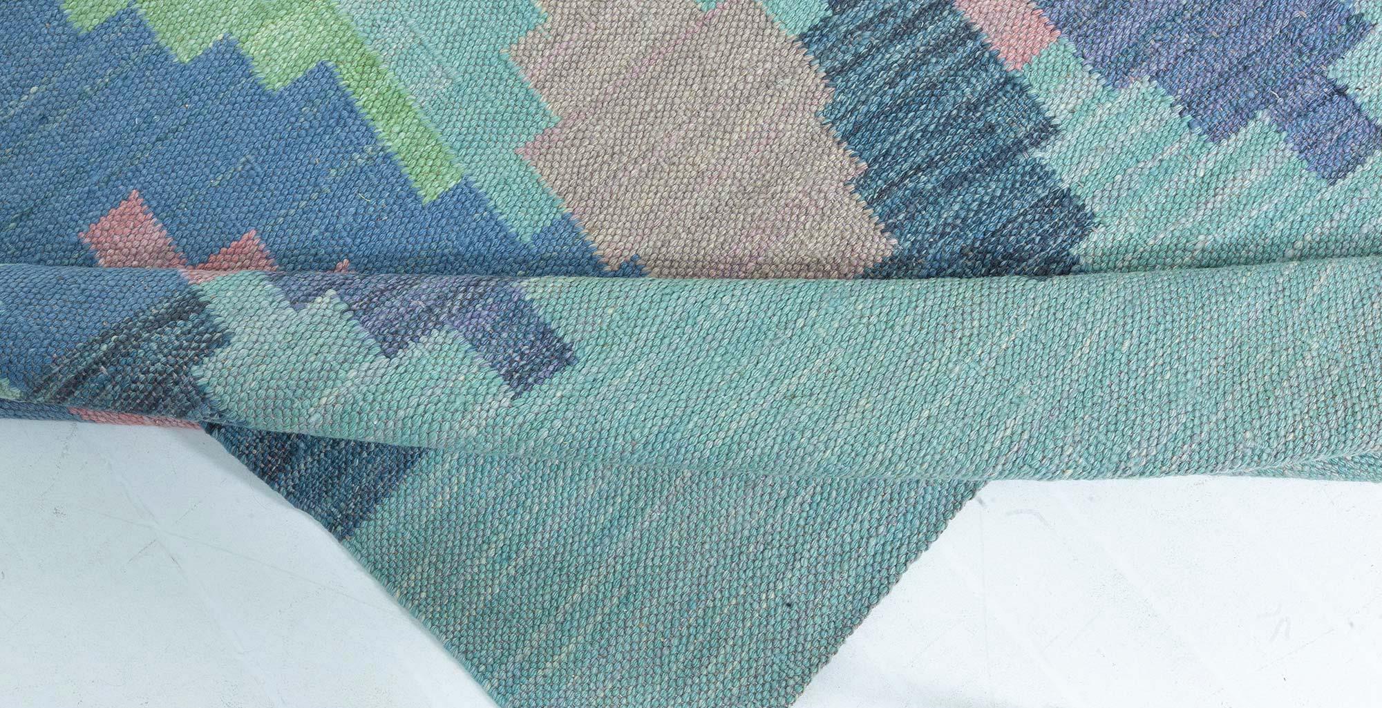Tissé à la main Tapis à armure plate d'inspiration suédoise moderne par Doris Leslie Blau en vente