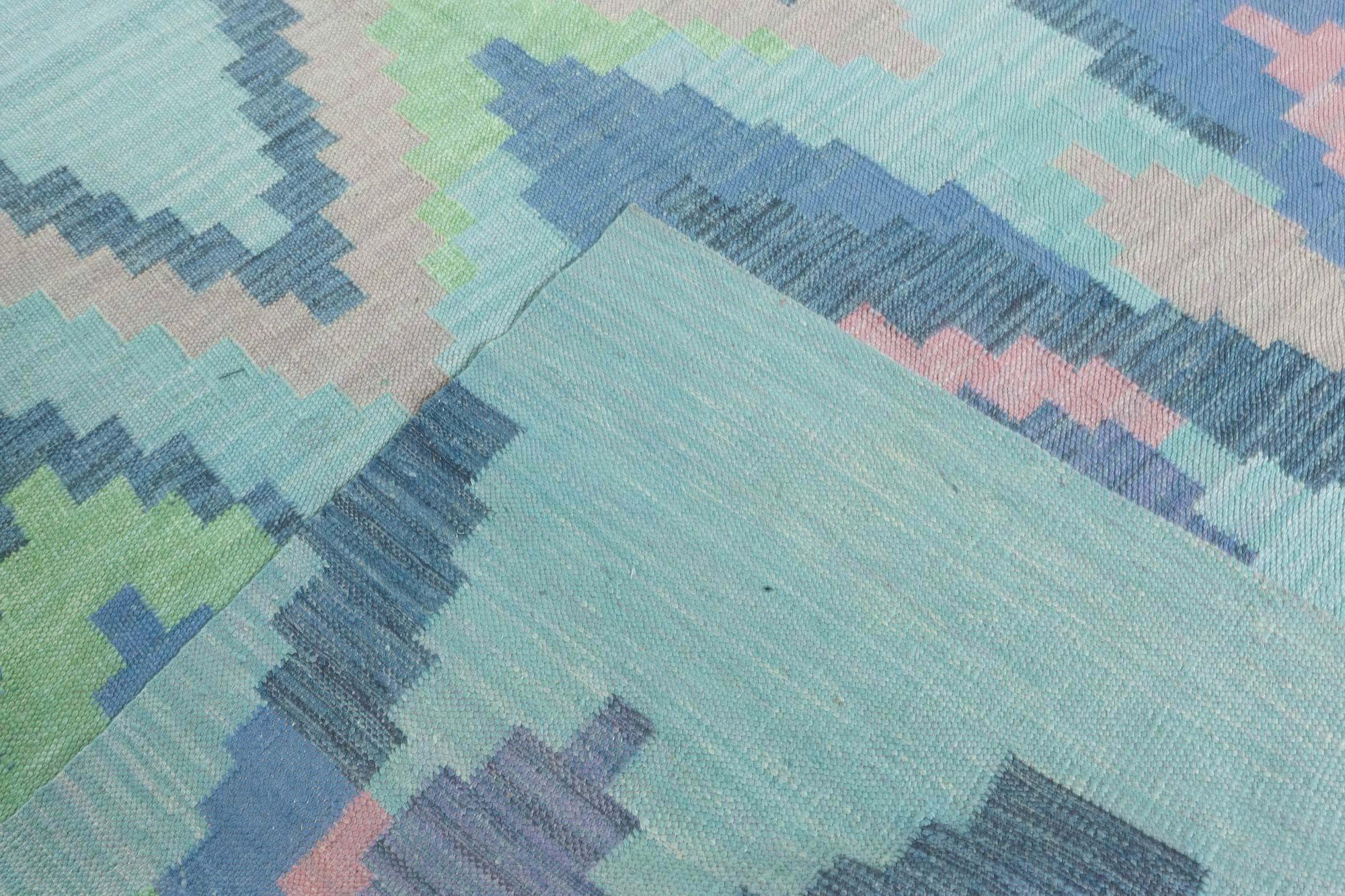 Modern Swedish Inspired Flat Weave Rug by Doris Leslie Blau In New Condition For Sale In New York, NY