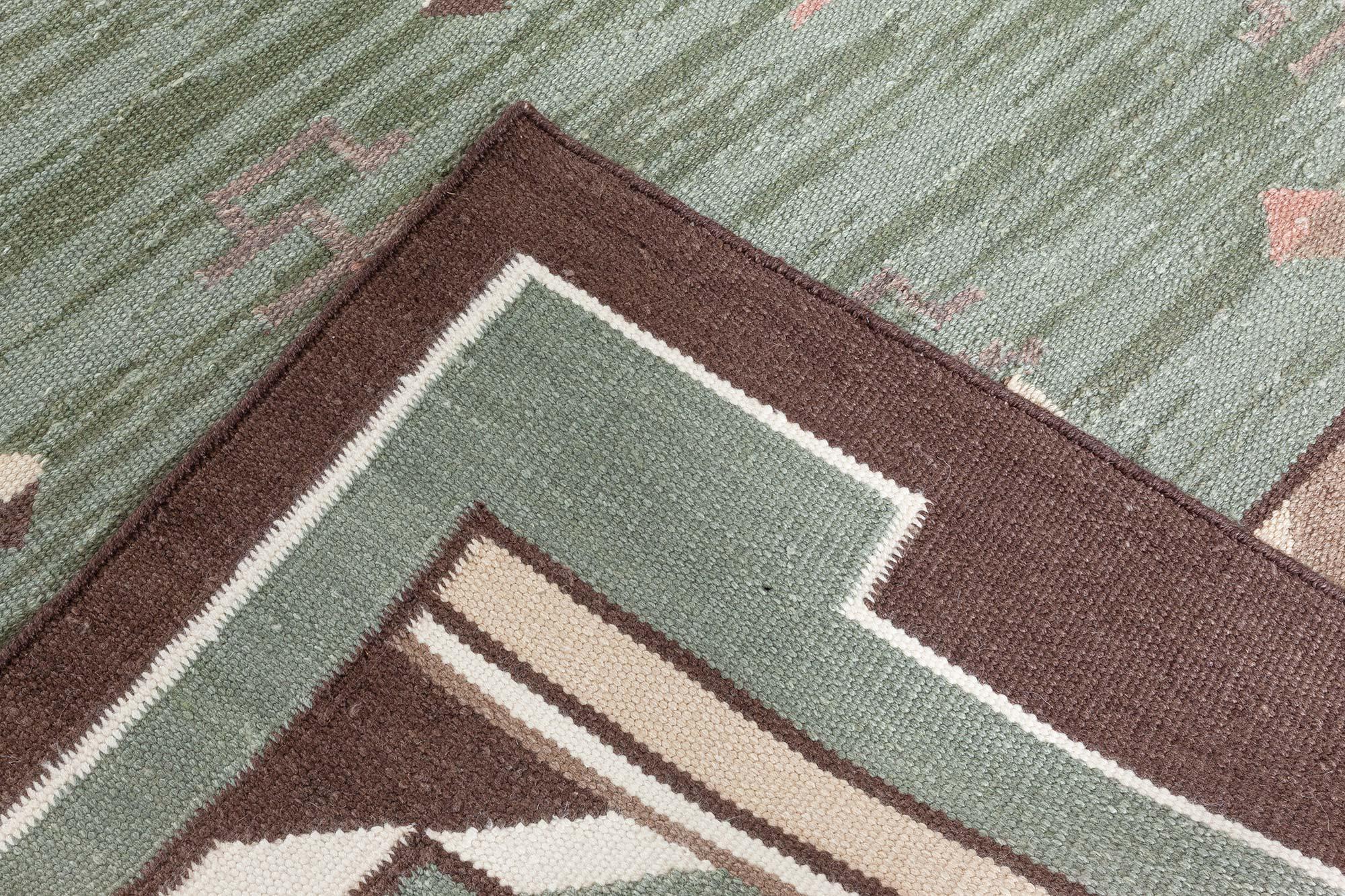 Moderner schwedisch inspirierter Flachgewebe-Teppich von Doris Leslie Blau im Angebot 1