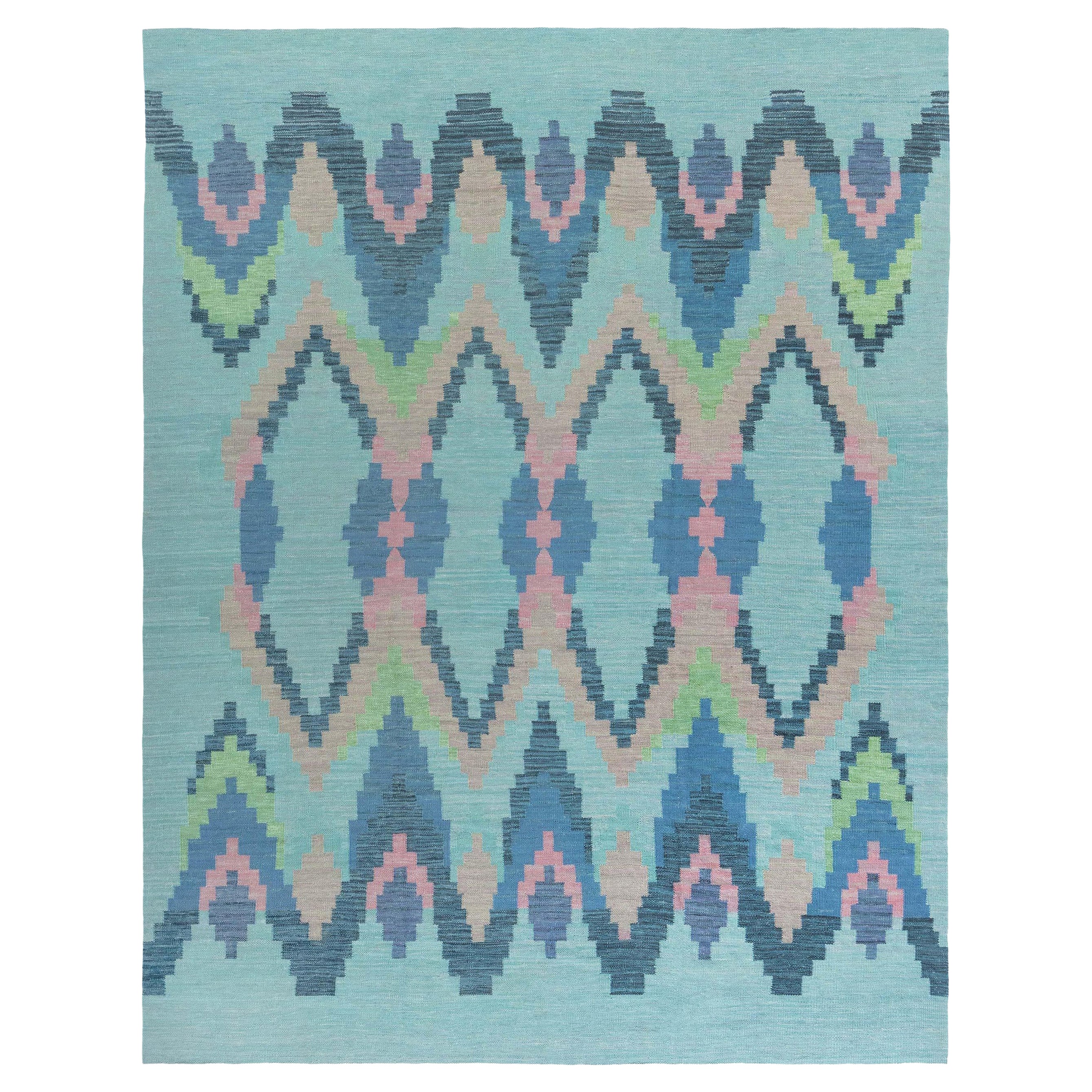 Modern Swedish Inspired Flat Weave Rug by Doris Leslie Blau