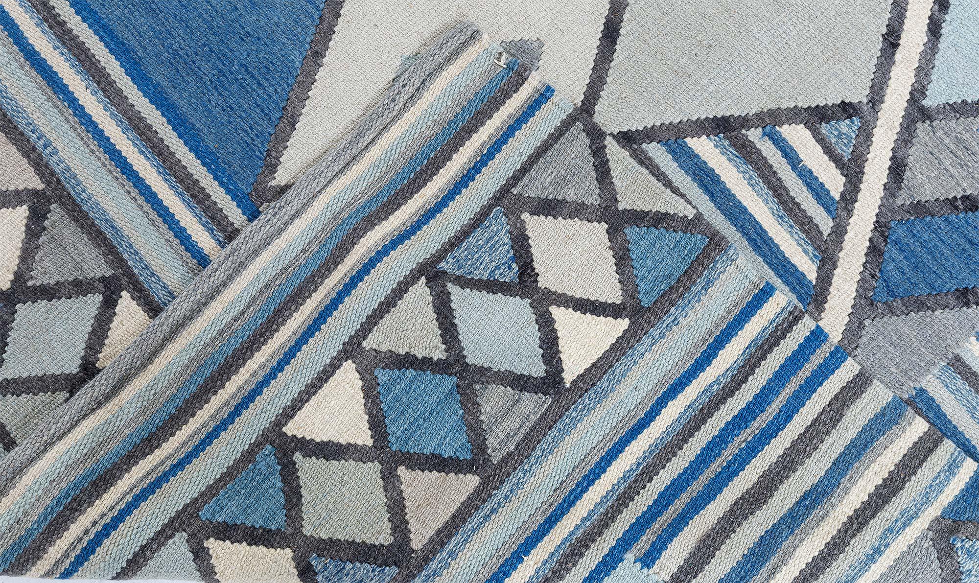 Tappeto moderno a trama piatta geometrica di ispirazione svedese di Doris Leslie Blau in vendita 2