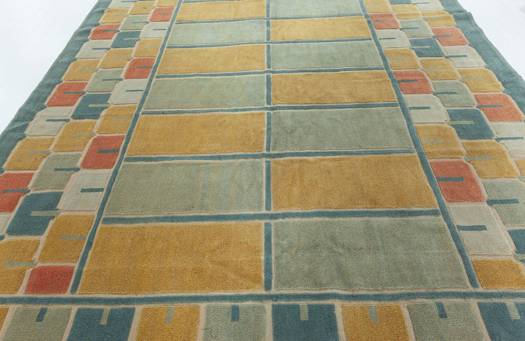 Hand-Knotted Modern Swedish-Inspired Half Pile Wool Rug by Doris Leslie Blau For Sale
