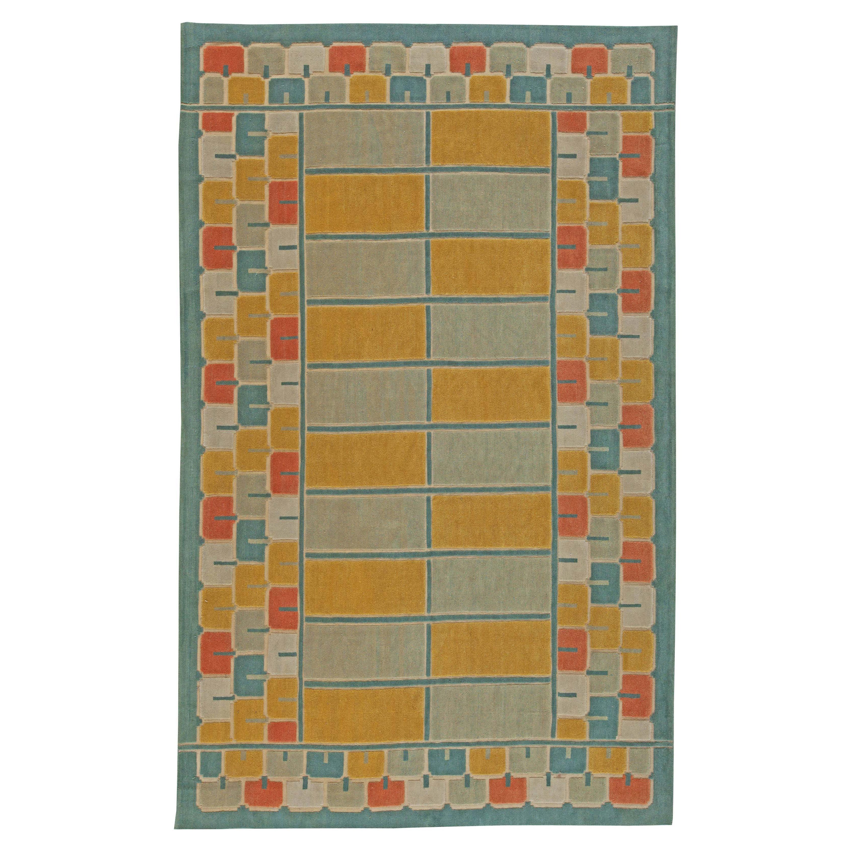 Modern Swedish-Inspired Half Pile Wool Rug by Doris Leslie Blau