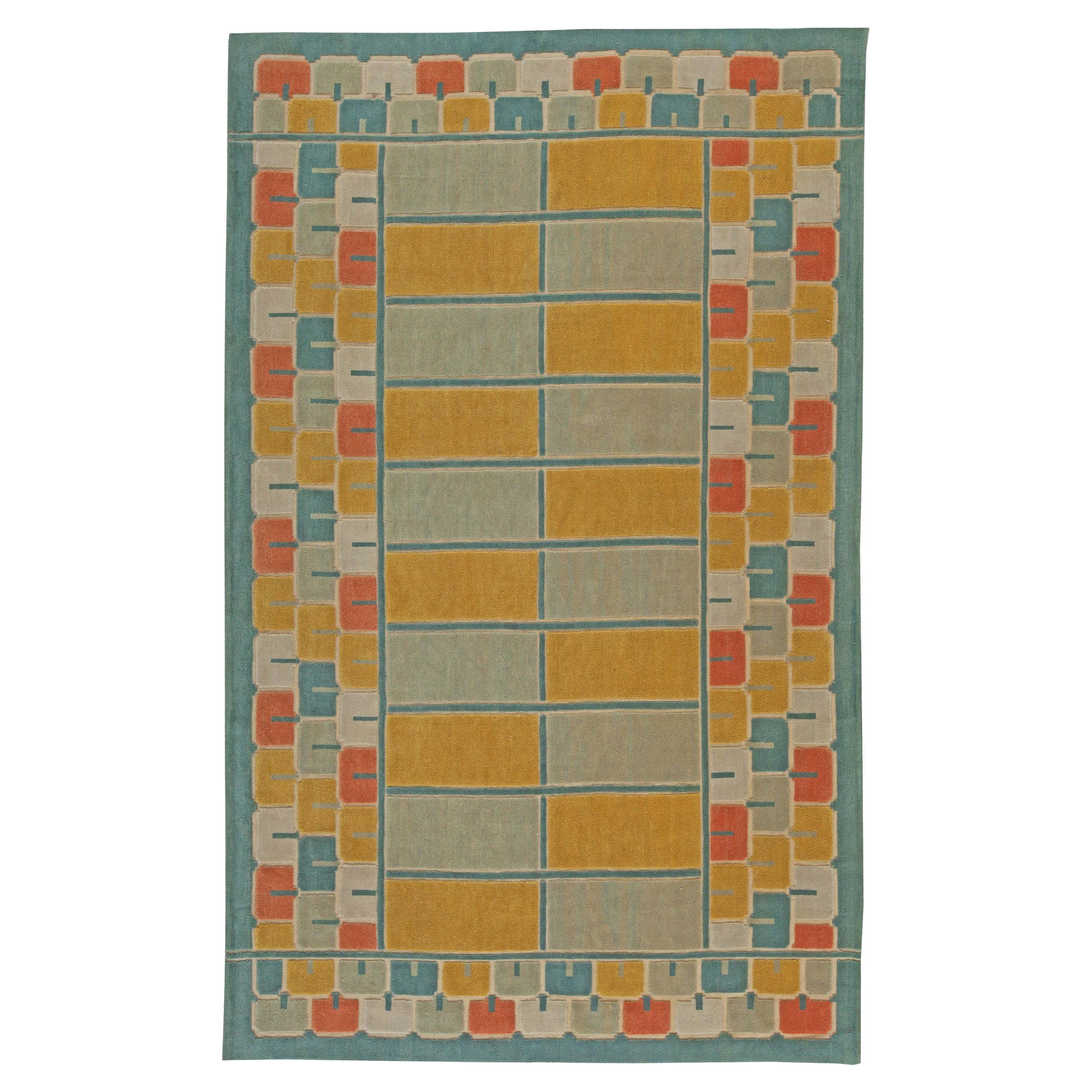 Modern Swedish-Inspired Half Pile Wool Rug by Doris Leslie Blau