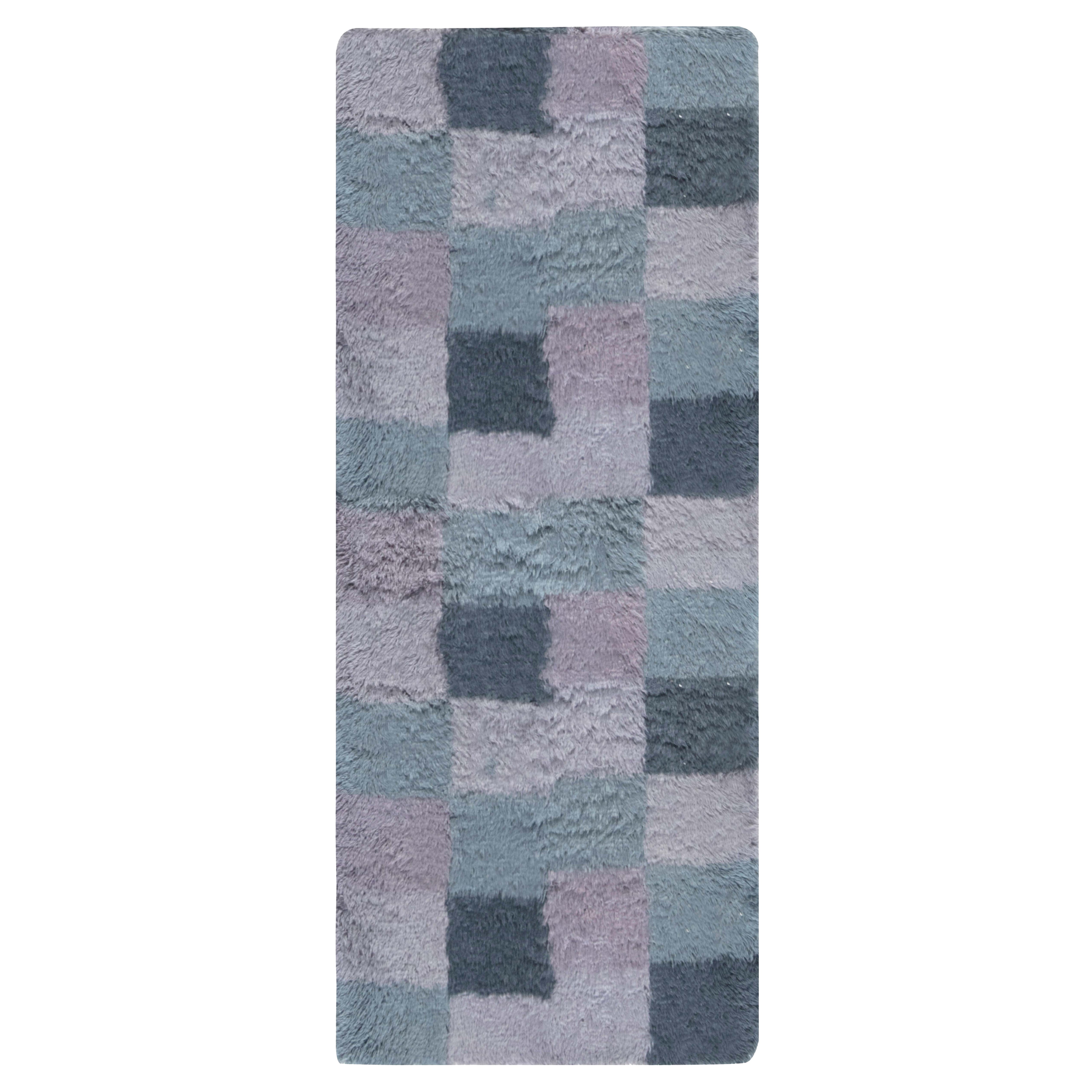 Modern Swedish-Inspired Rya Pile Wool Rug by Doris Leslie Blau For Sale