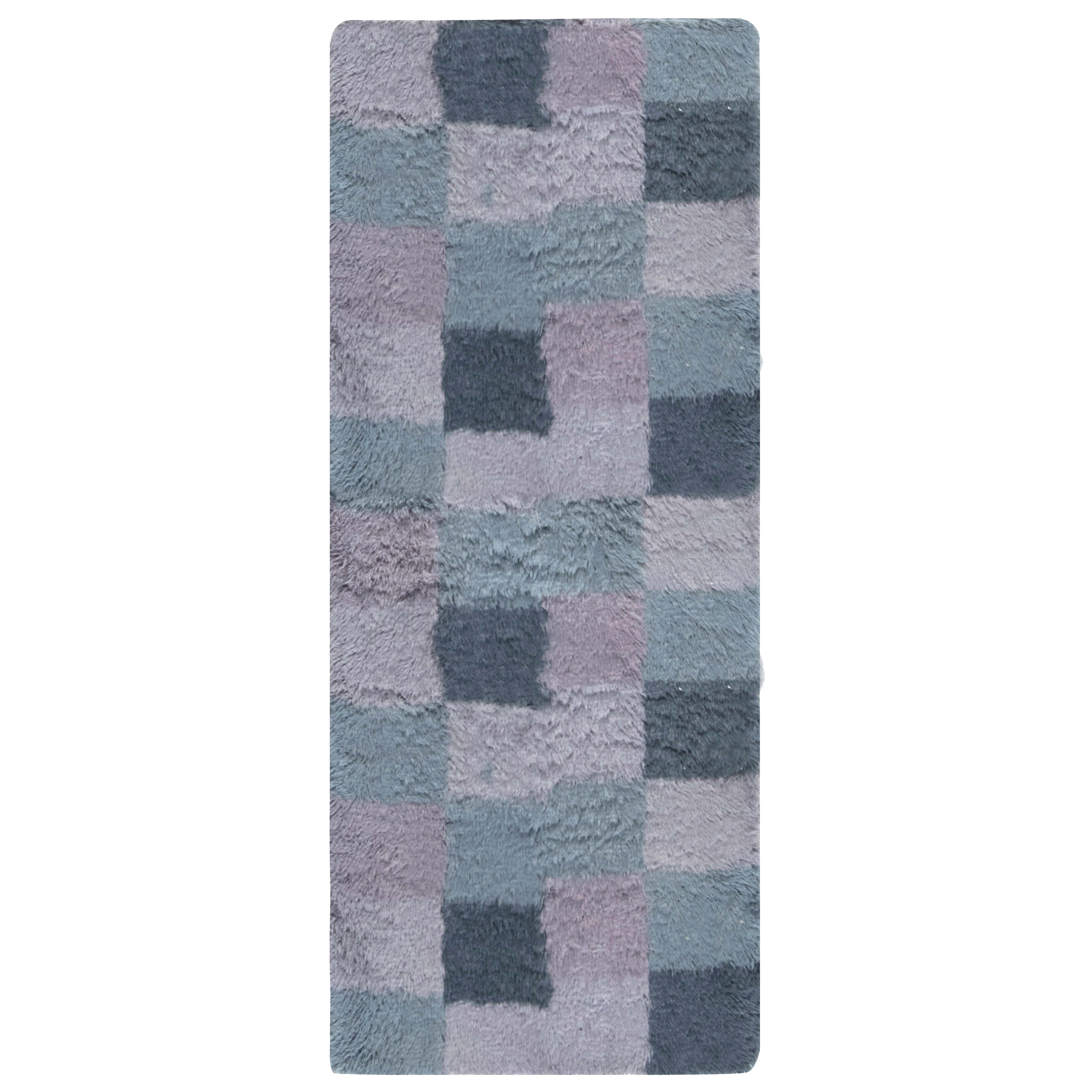Modern Swedish-Inspired Rya Pile Wool Rug by Doris Leslie Blau For Sale