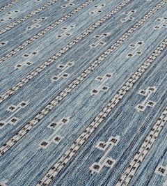 Modern Swedish Inspired Wool Contemporary Rug 10x14