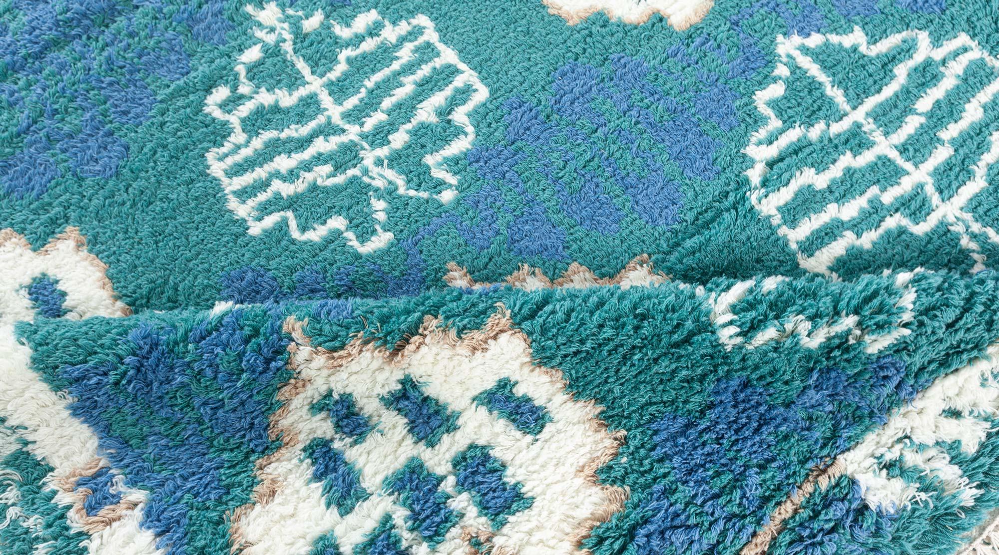 Annodato a mano Tappeto moderno con design a pelo svedese di Doris Leslie Blau in vendita