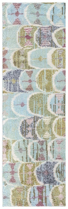 Modern Swedish Rya Fragment Runner by Doris Leslie Blau