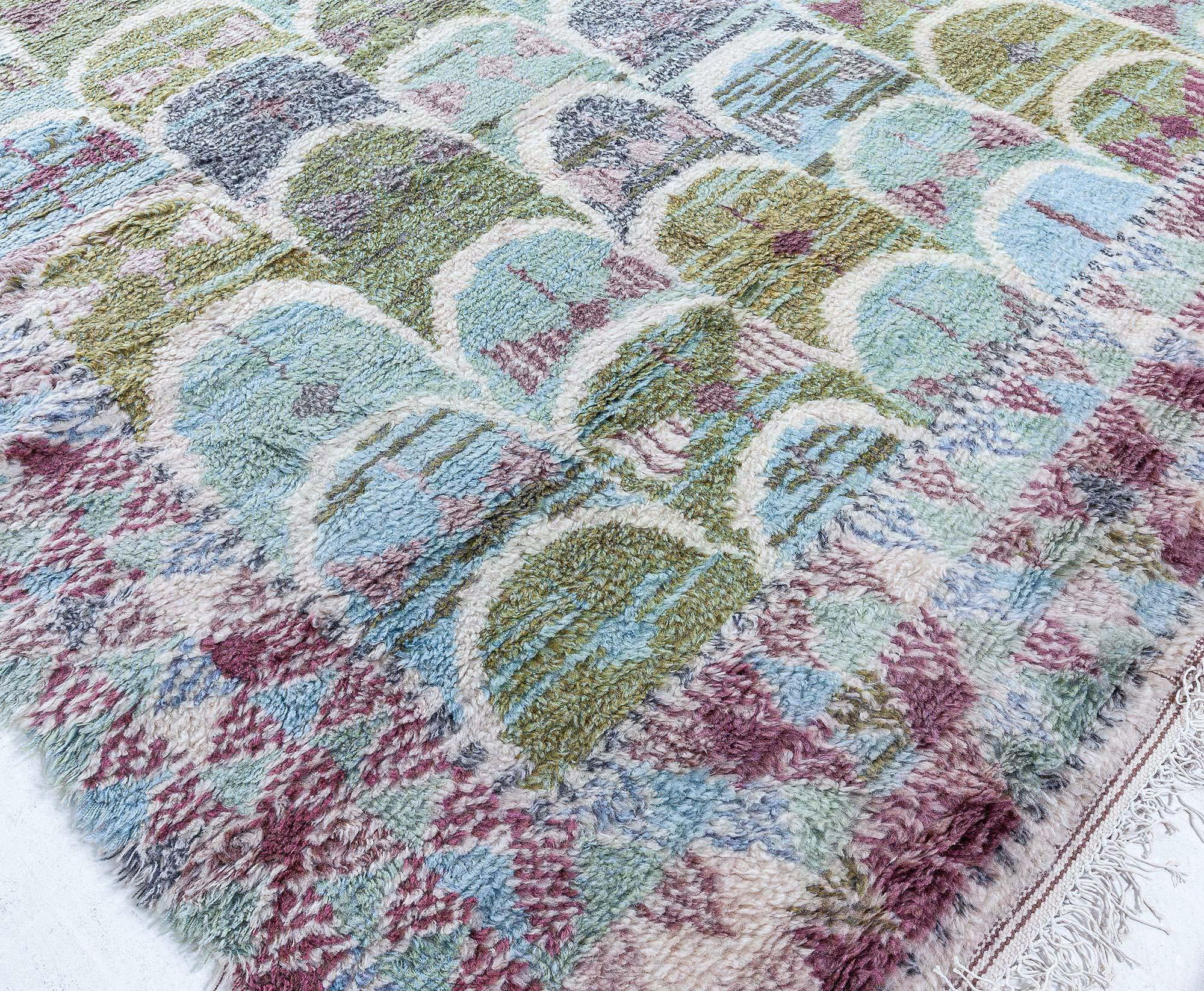 Scandinavo Tappeto moderno svedese Rya di Doris Leslie Blau in vendita