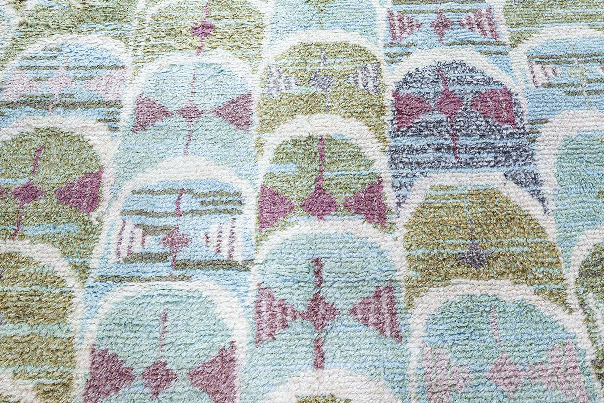 Hand-Woven Modern Swedish Rya Rug by Doris Leslie Blau For Sale