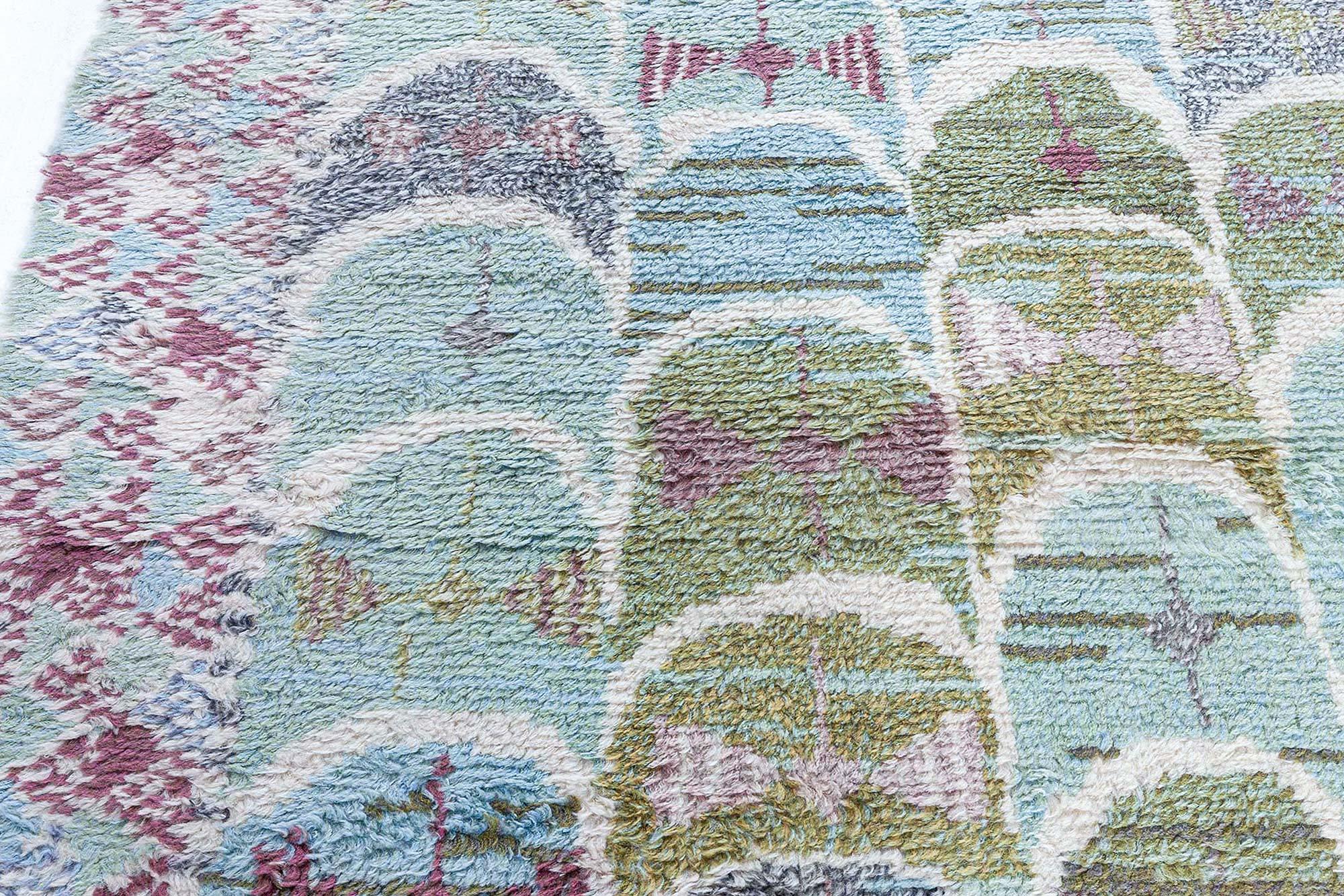 Tessuto a mano Tappeto moderno svedese Rya di Doris Leslie Blau in vendita